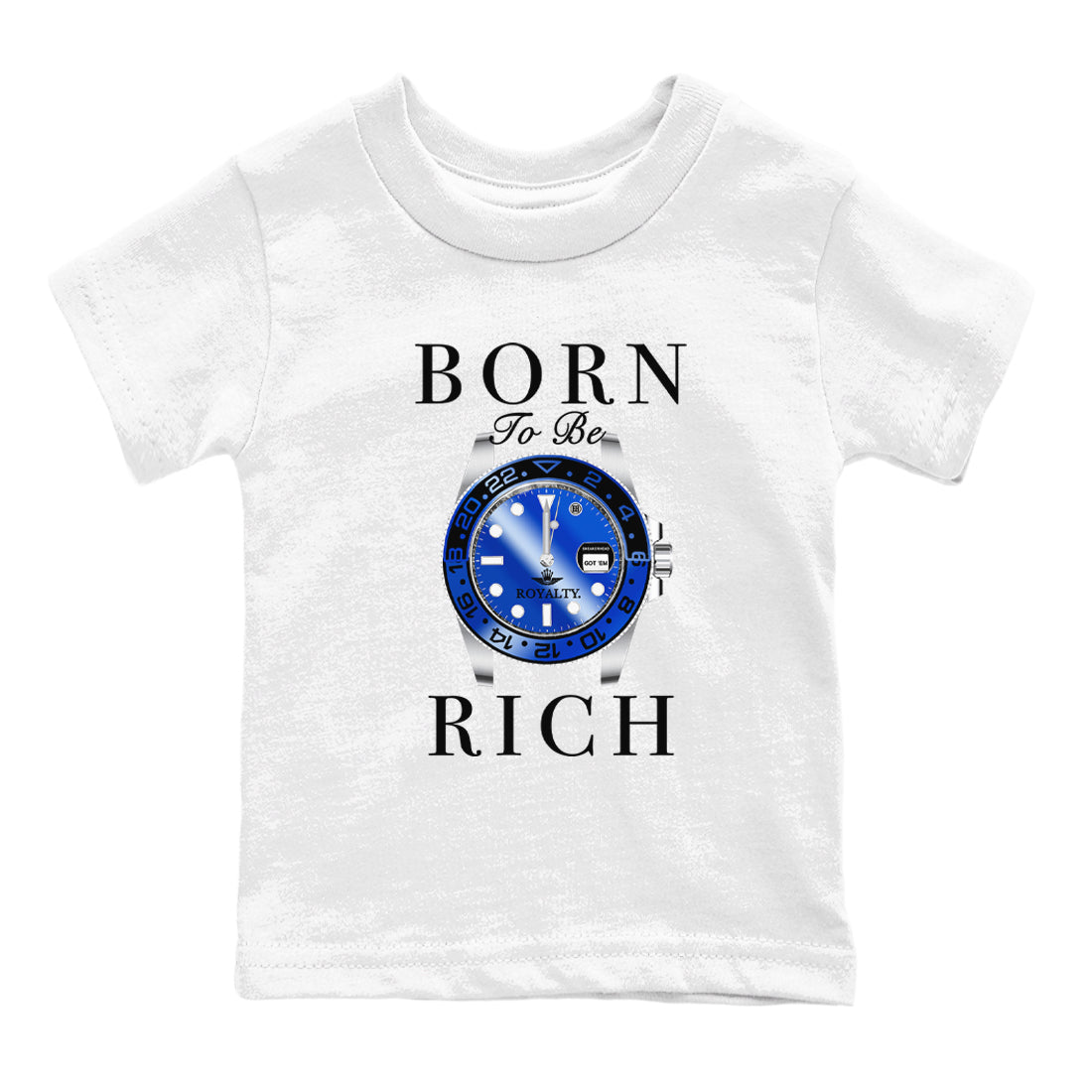 Foams One Royal shirts to match jordans Born To Be Rich sneaker match tees Air Foamposite One Royal match shoes to clothes Drip Gear Zone Youth Baby White 2 tee