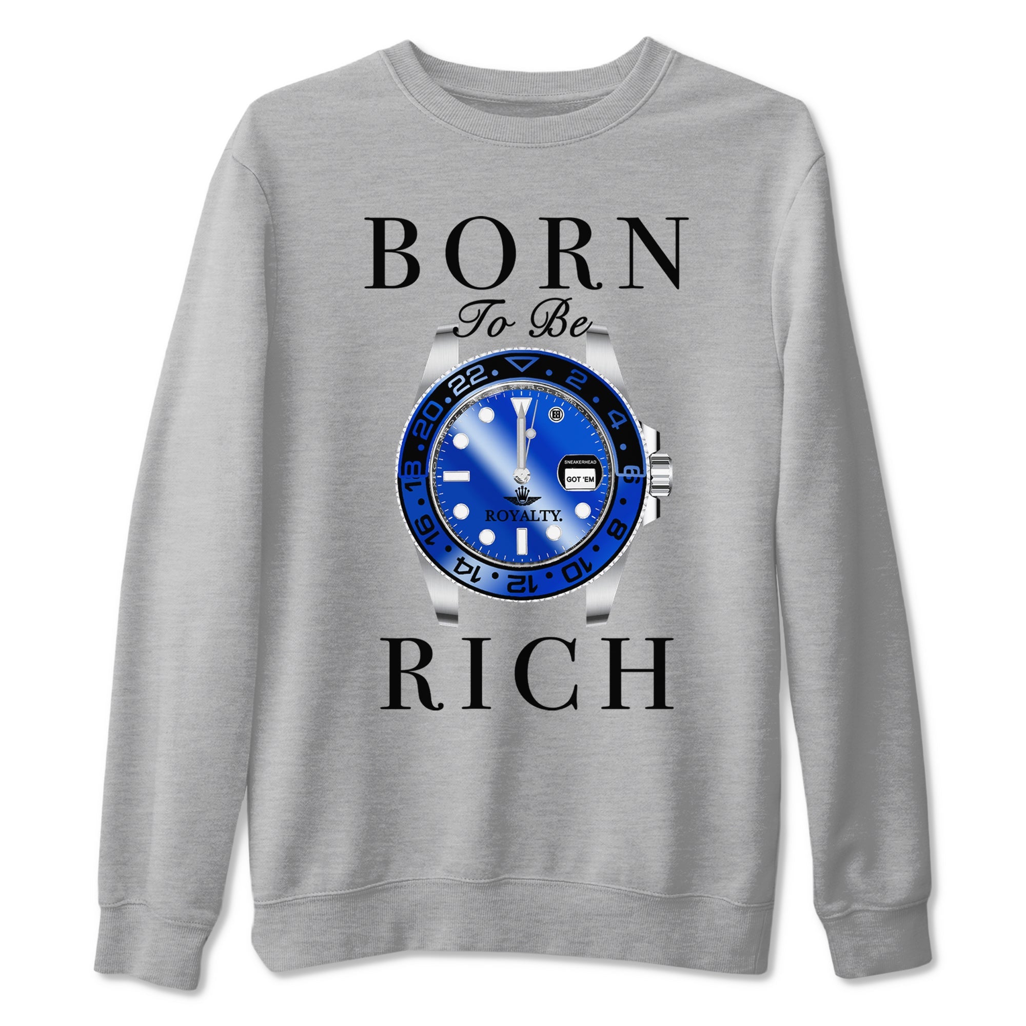 Foams One Royal shirts to match jordans Born To Be Rich sneaker match tees Air Foamposite One Royal match shoes to clothes Drip Gear Zone unisex cotton Heather Grey 2 shirts