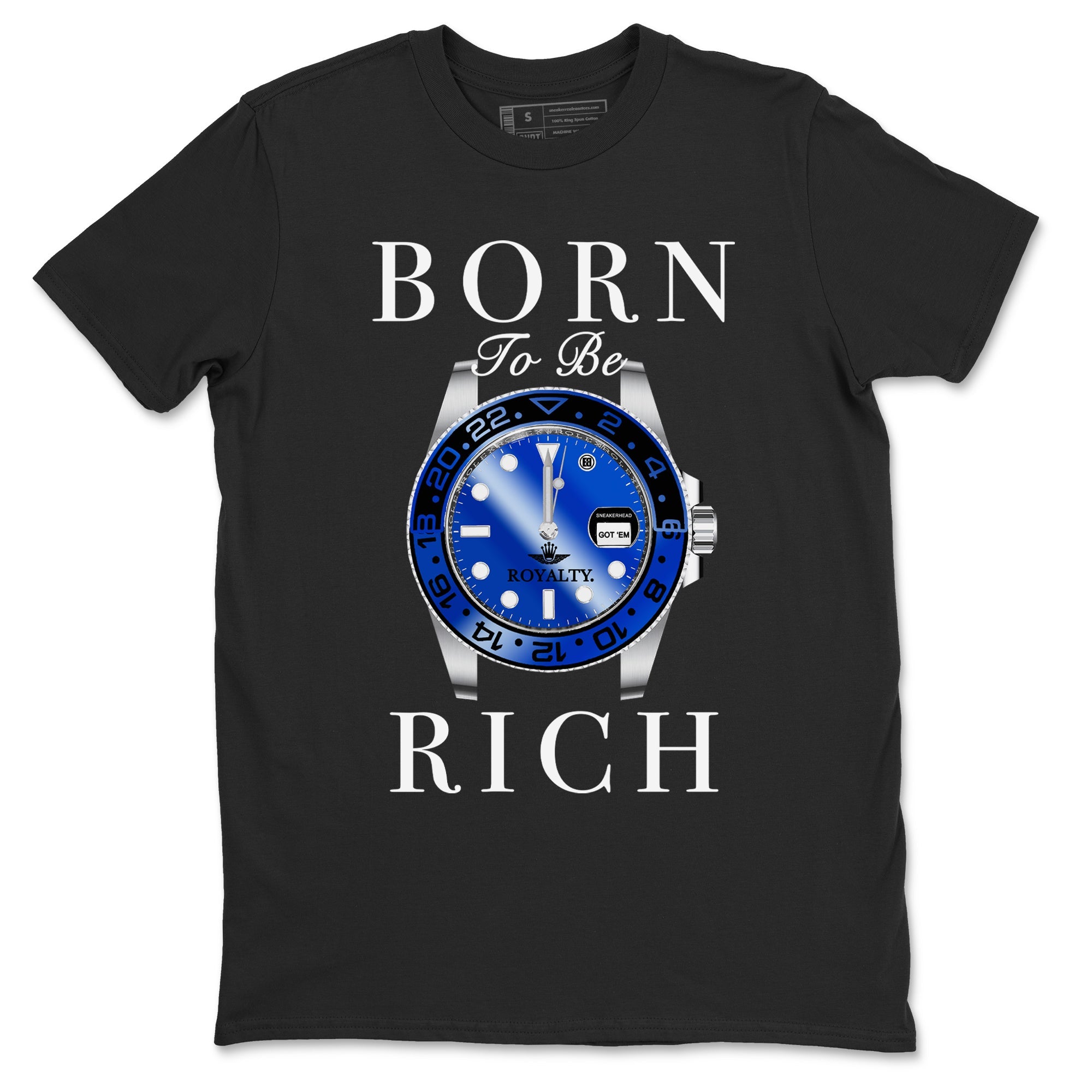 Foams One Royal shirts to match jordans Born To Be Rich sneaker match tees Air Foamposite One Royal match shoes to clothes Drip Gear Zone unisex cotton Black 2 shirts