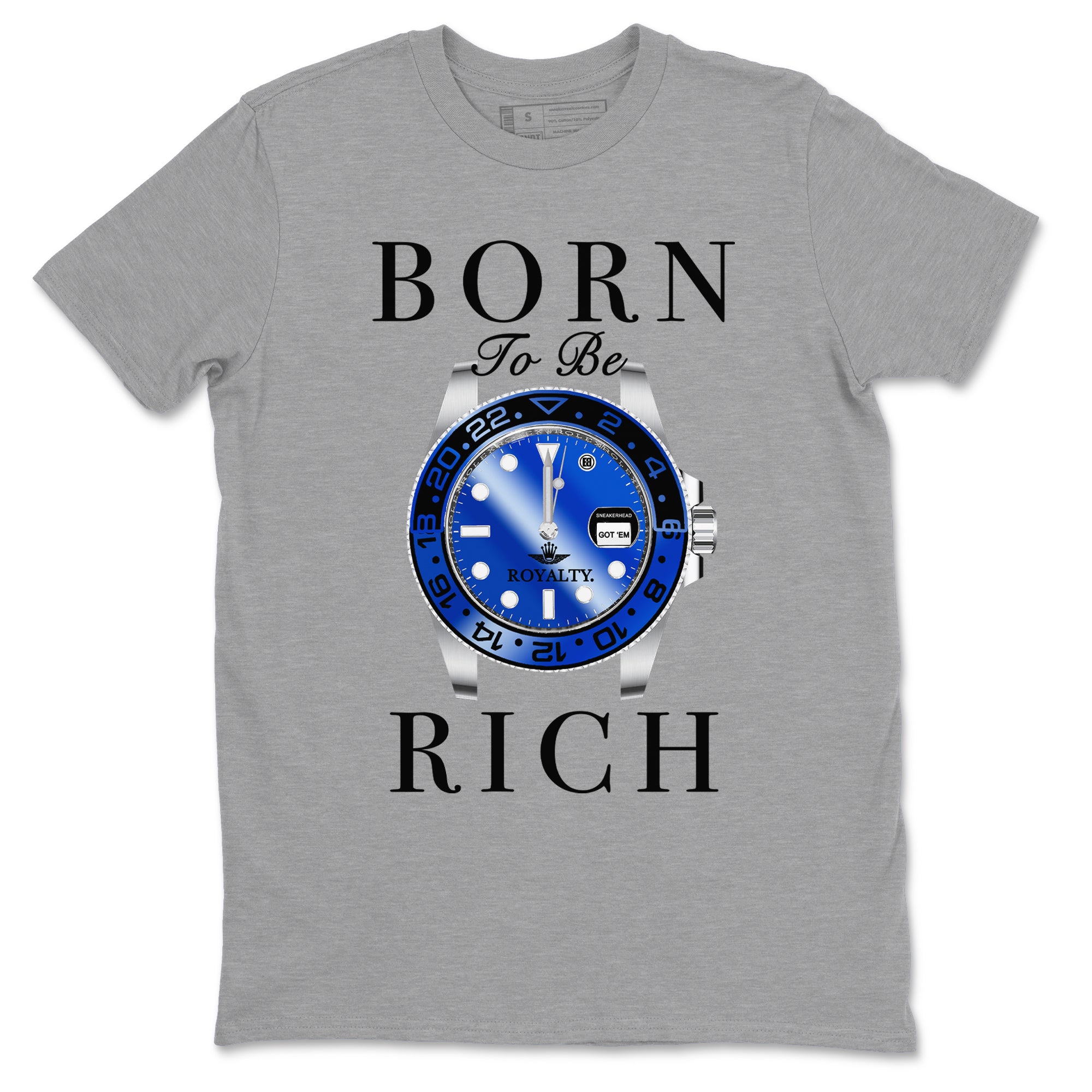 Foams One Royal shirts to match jordans Born To Be Rich sneaker match tees Air Foamposite One Royal match shoes to clothes Drip Gear Zone unisex cotton Heather Grey 2 shirts