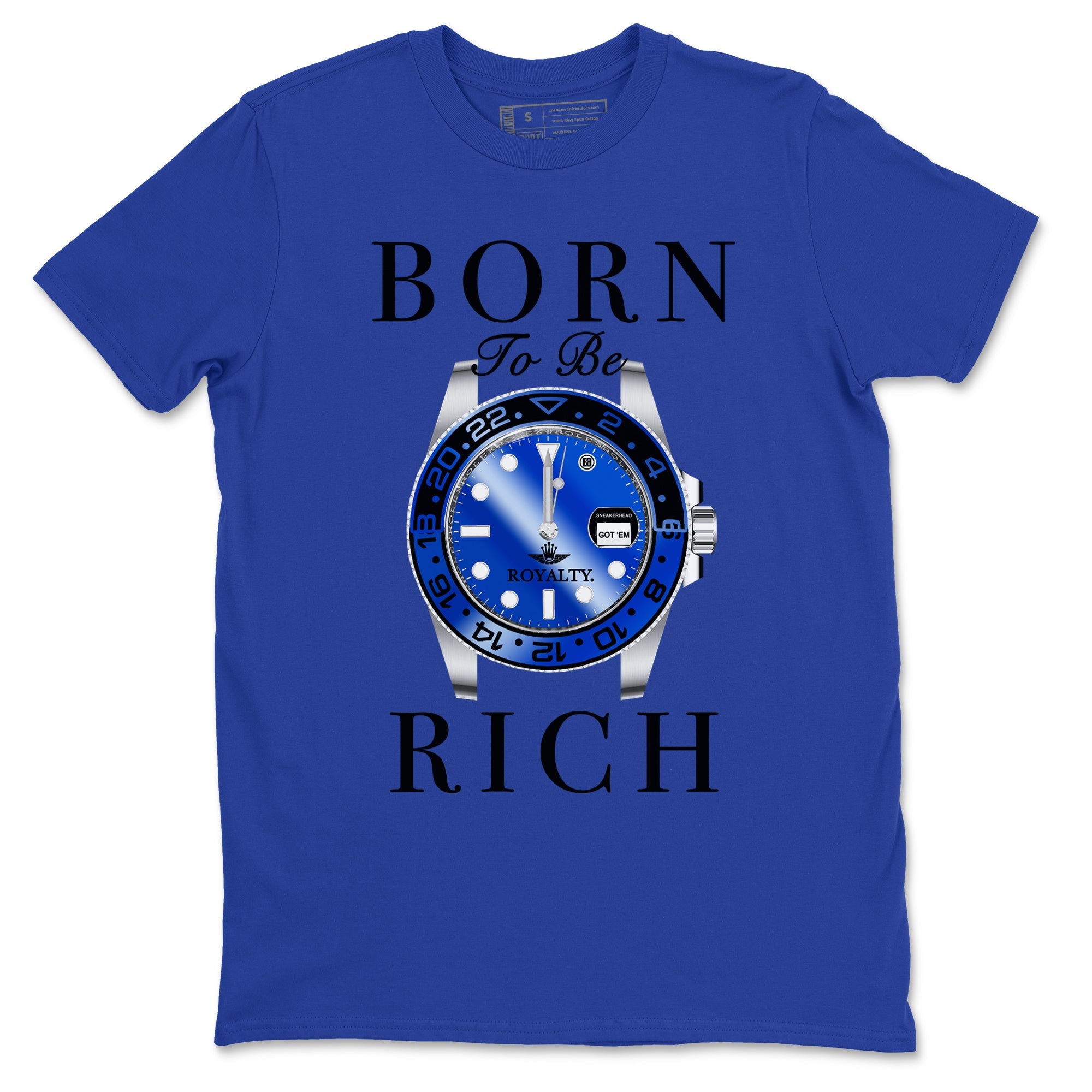 Foams One Royal shirts to match jordans Born To Be Rich sneaker match tees Air Foamposite One Royal match shoes to clothes Drip Gear Zone unisex cotton Royal Blue 2 shirts