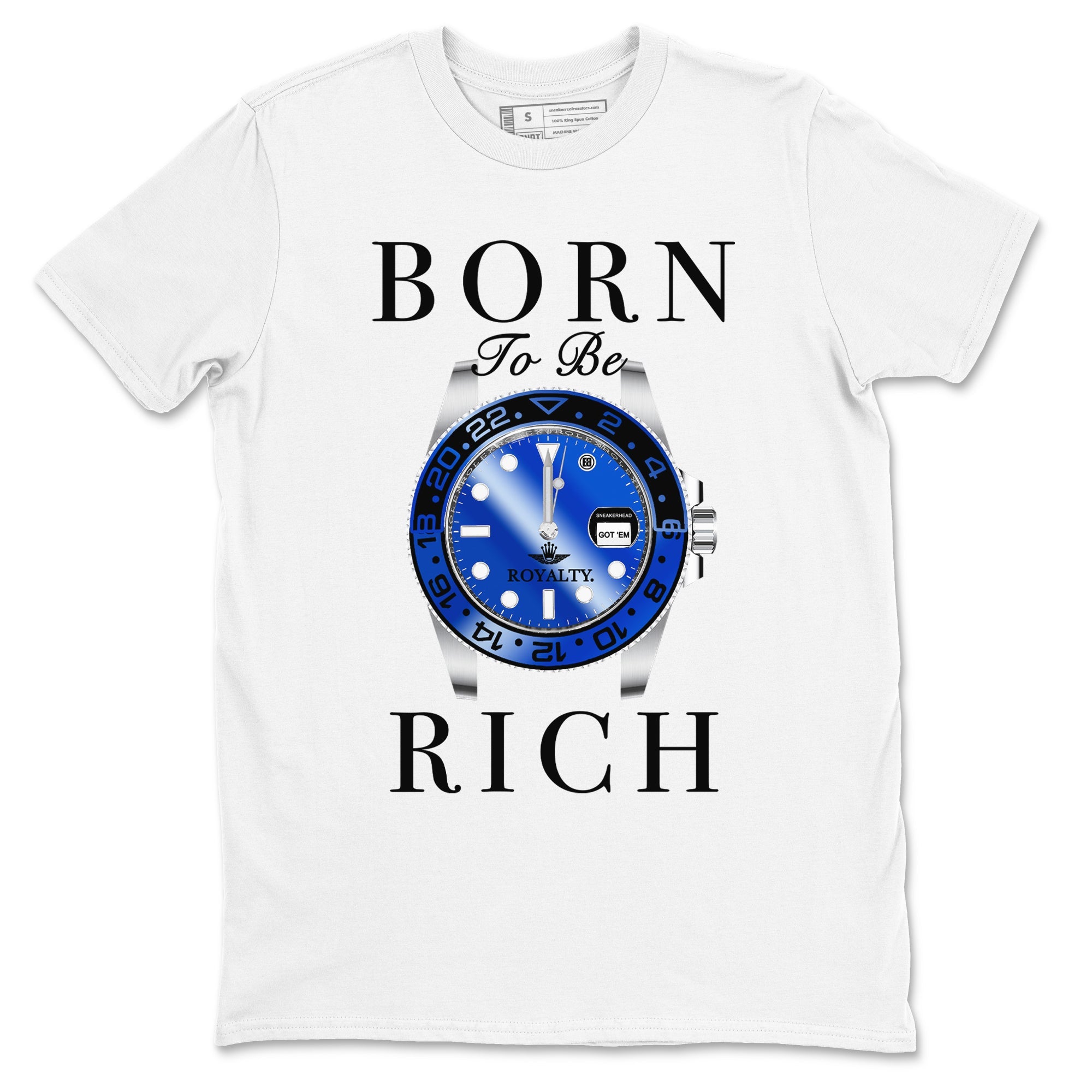 Foams One Royal shirts to match jordans Born To Be Rich sneaker match tees Air Foamposite One Royal match shoes to clothes Drip Gear Zone unisex cotton White 2 shirts