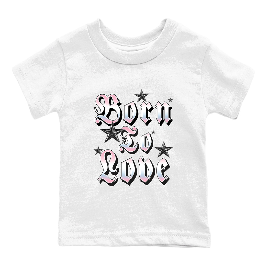 Sneaker match tees  Sneaker Tees To Match Air Jordan 5 Medium Soft Pink Shoes  Born To Love Kids T-Shirt White 2
