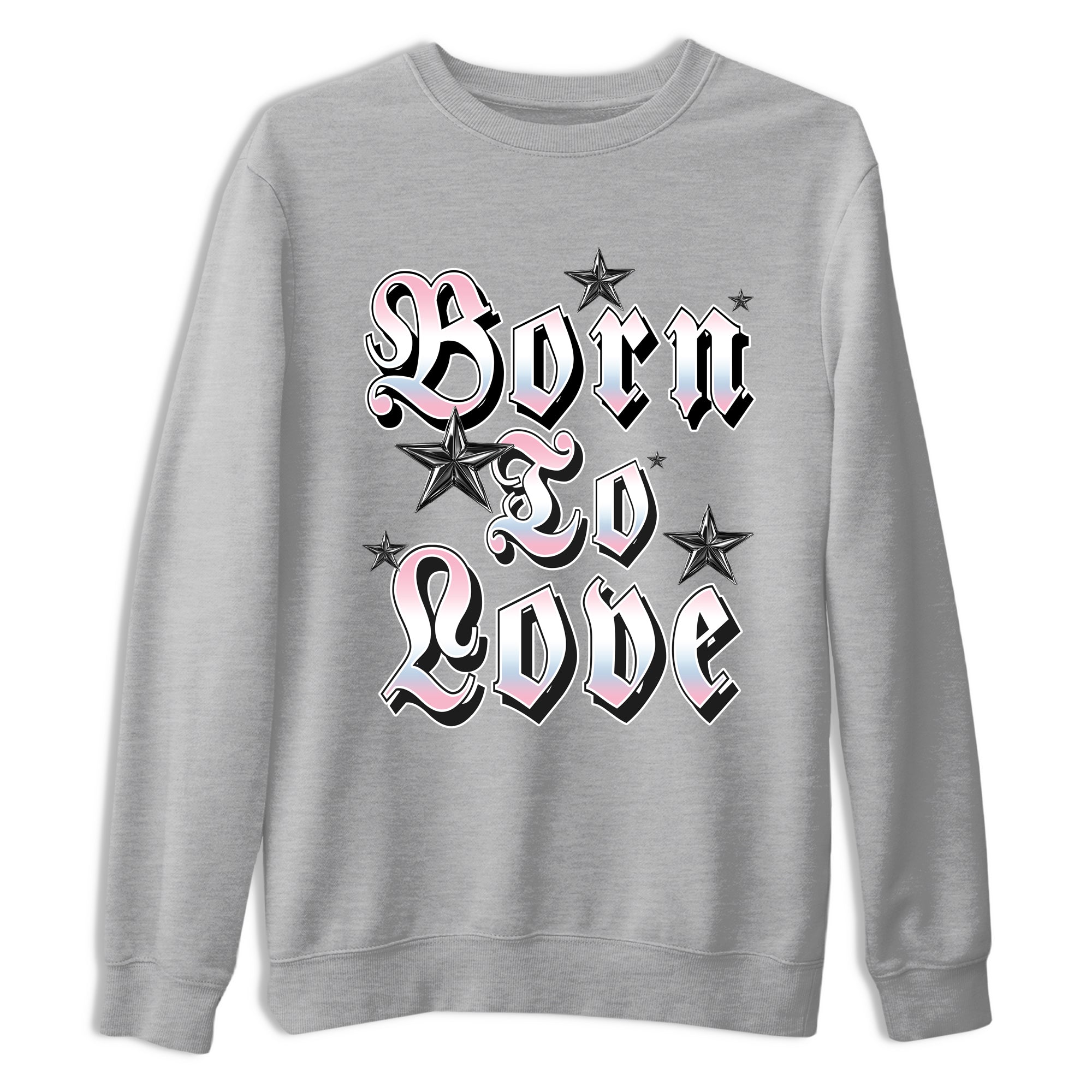 Sneaker match tees  Sneaker Tees To Match Air Jordan 5 Medium Soft Pink Shoes  Born To Love Tee Heather Grey 2