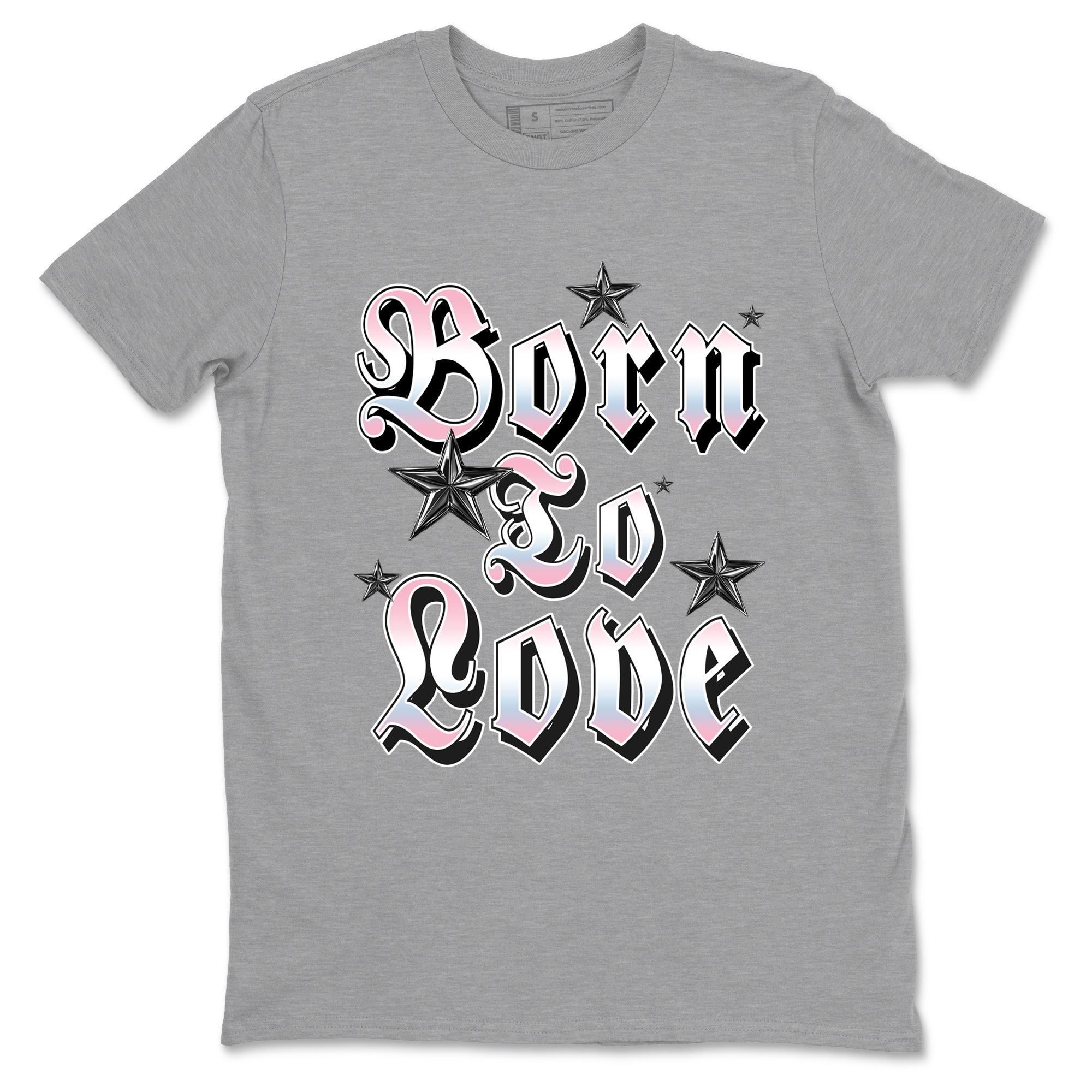 Sneaker match tees  Sneaker Tees To Match Air Jordan 5 Medium Soft Pink Shoes  Born To Love Tee Heather Grey 2