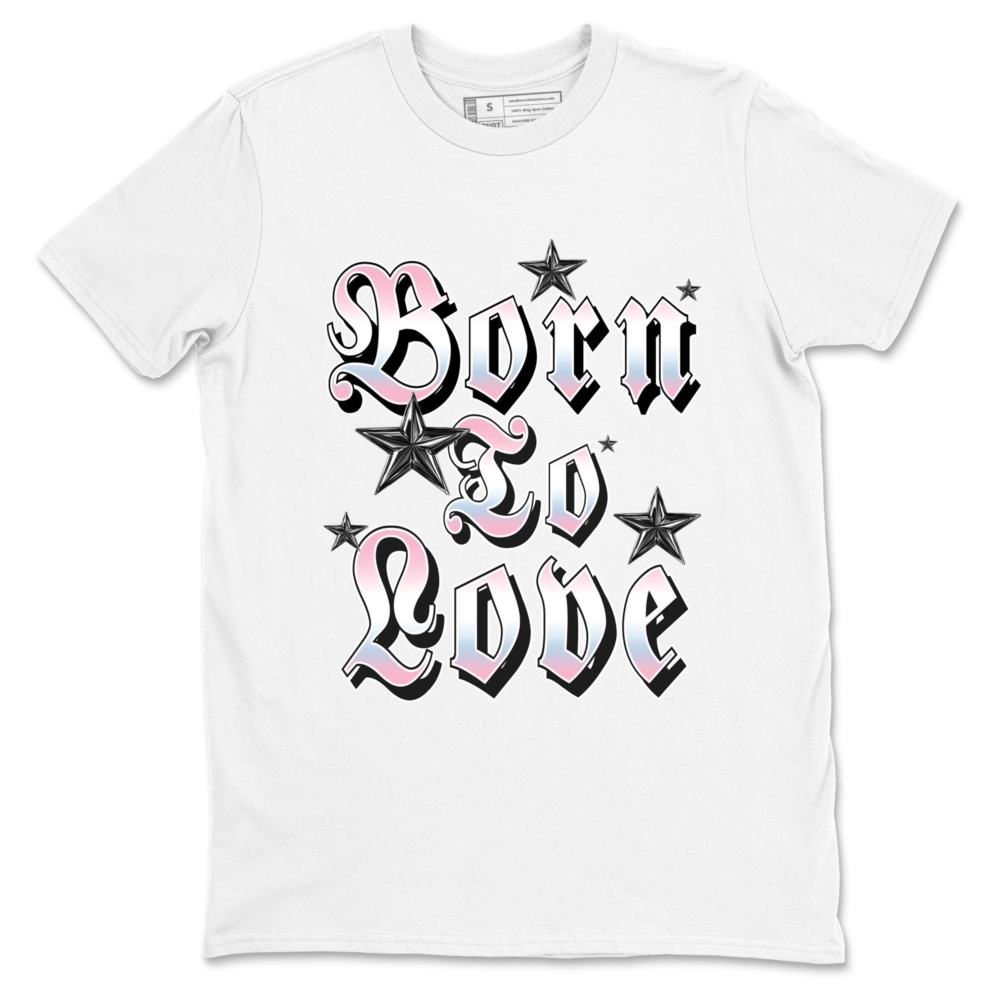 Sneaker match tees  Sneaker Tees To Match Air Jordan 5 Medium Soft Pink Shoes  Born To Love Tee White 2