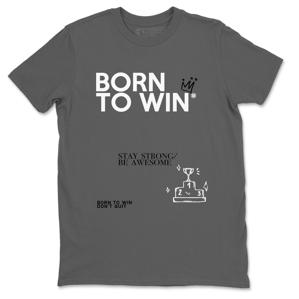 AJ1 Barons shirts to match jordans Born To Win sneaker match tees Air Jordan 1 Barons Drip Gear Zone streetwear brand Cool Grey 2 unisex cotton tee