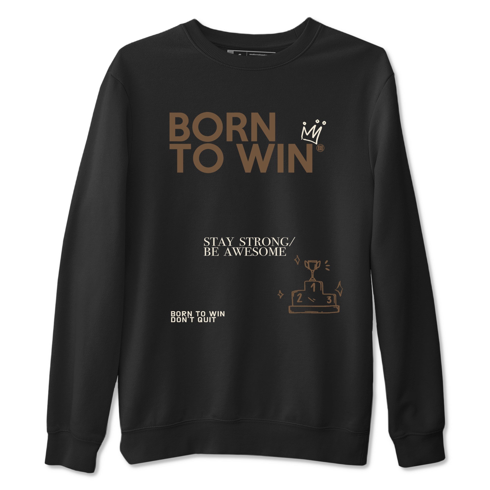 Air Jordan 1 Low Mocha shirts to match jordans Born To Win sneaker match tees AJ1 Mocha Drip Gear Zone streetwear brand Black 2 unisex cotton tee