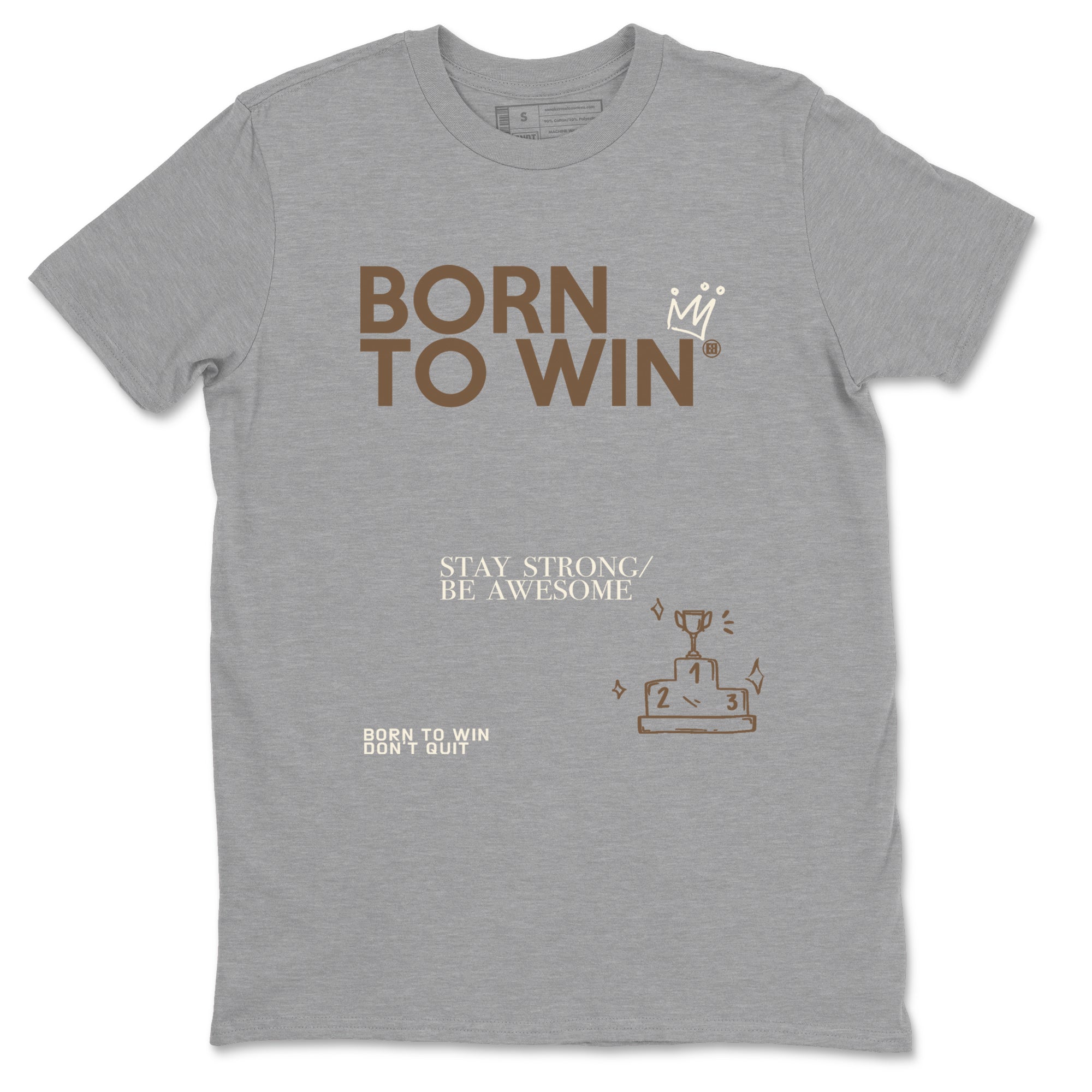 Air Jordan 1 Low Mocha shirts to match jordans Born To Win sneaker match tees AJ1 Mocha Drip Gear Zone streetwear brand Heather Grey 2 unisex cotton tee
