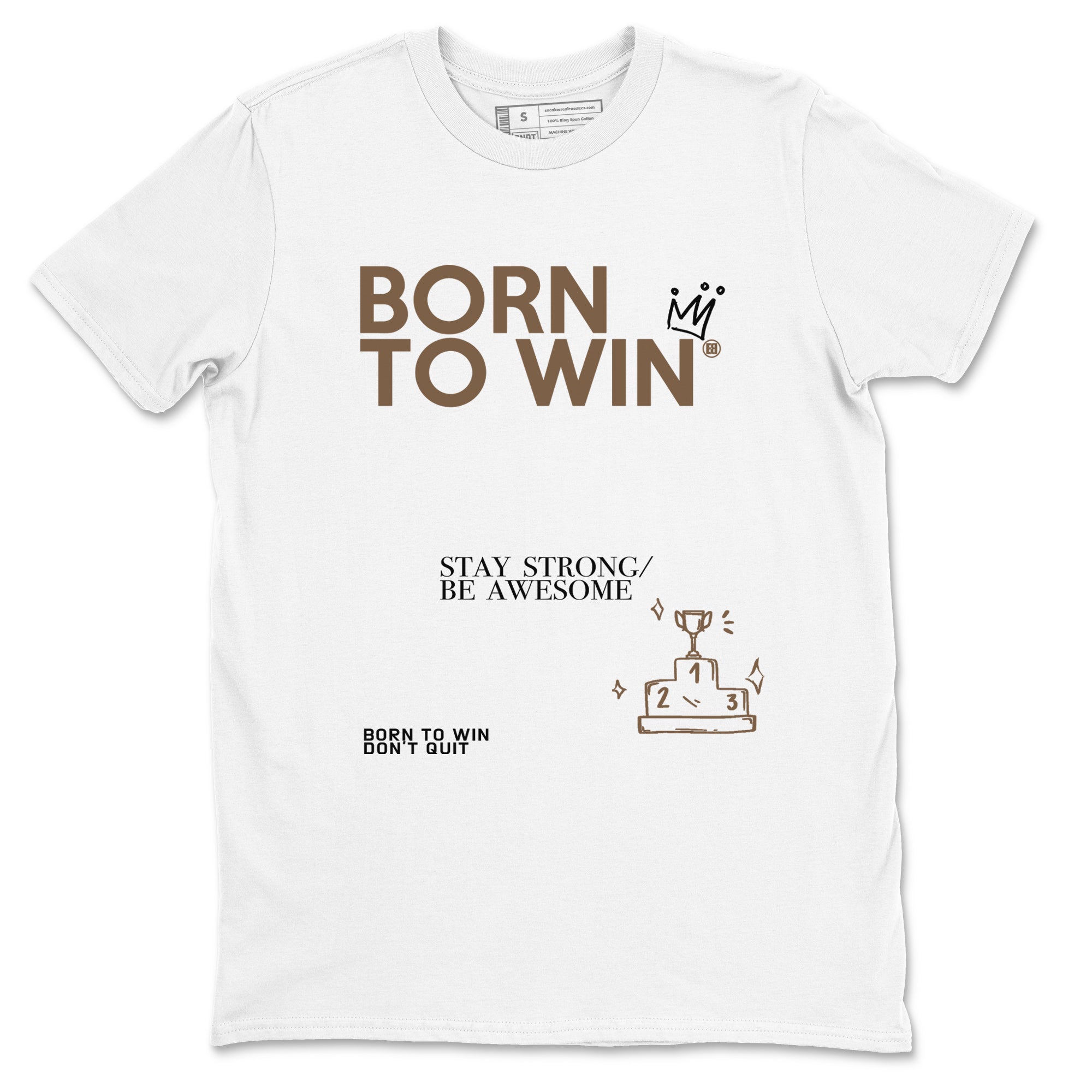 Air Jordan 1 Low Mocha shirts to match jordans Born To Win sneaker match tees AJ1 Mocha Drip Gear Zone streetwear brand White 2 unisex cotton tee