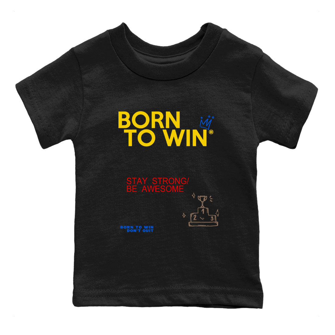 Air Jordan 1 Low Travis Scott Canary shirts to match jordans Born To Win sneaker match tees AJ1 Travis Scott Canary Drip Gear Zone baby toddler Black 2 cotton Shirt