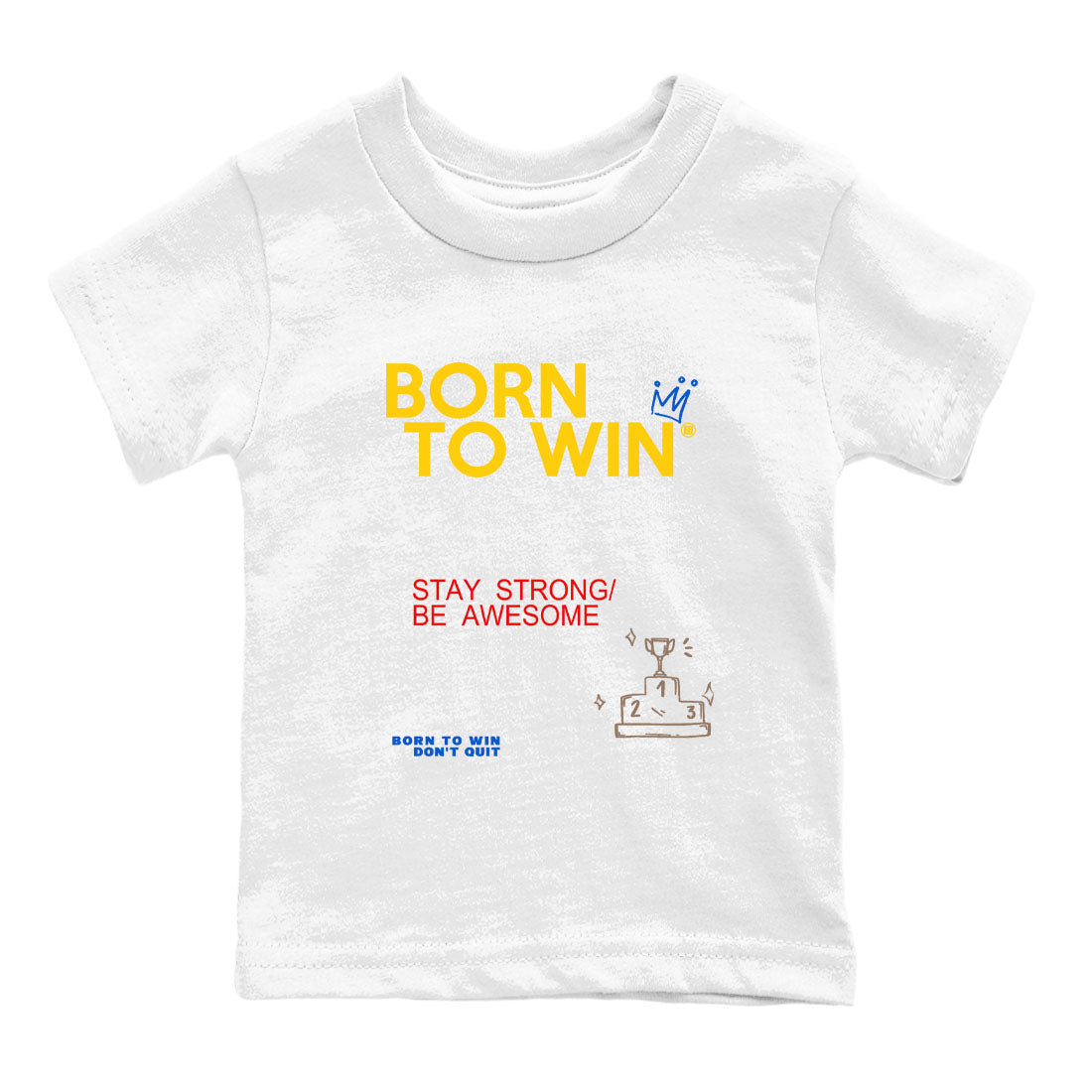 Air Jordan 1 Low Travis Scott Canary shirts to match jordans Born To Win sneaker match tees AJ1 Travis Scott Canary Drip Gear Zone baby toddler White 2 cotton Shirt