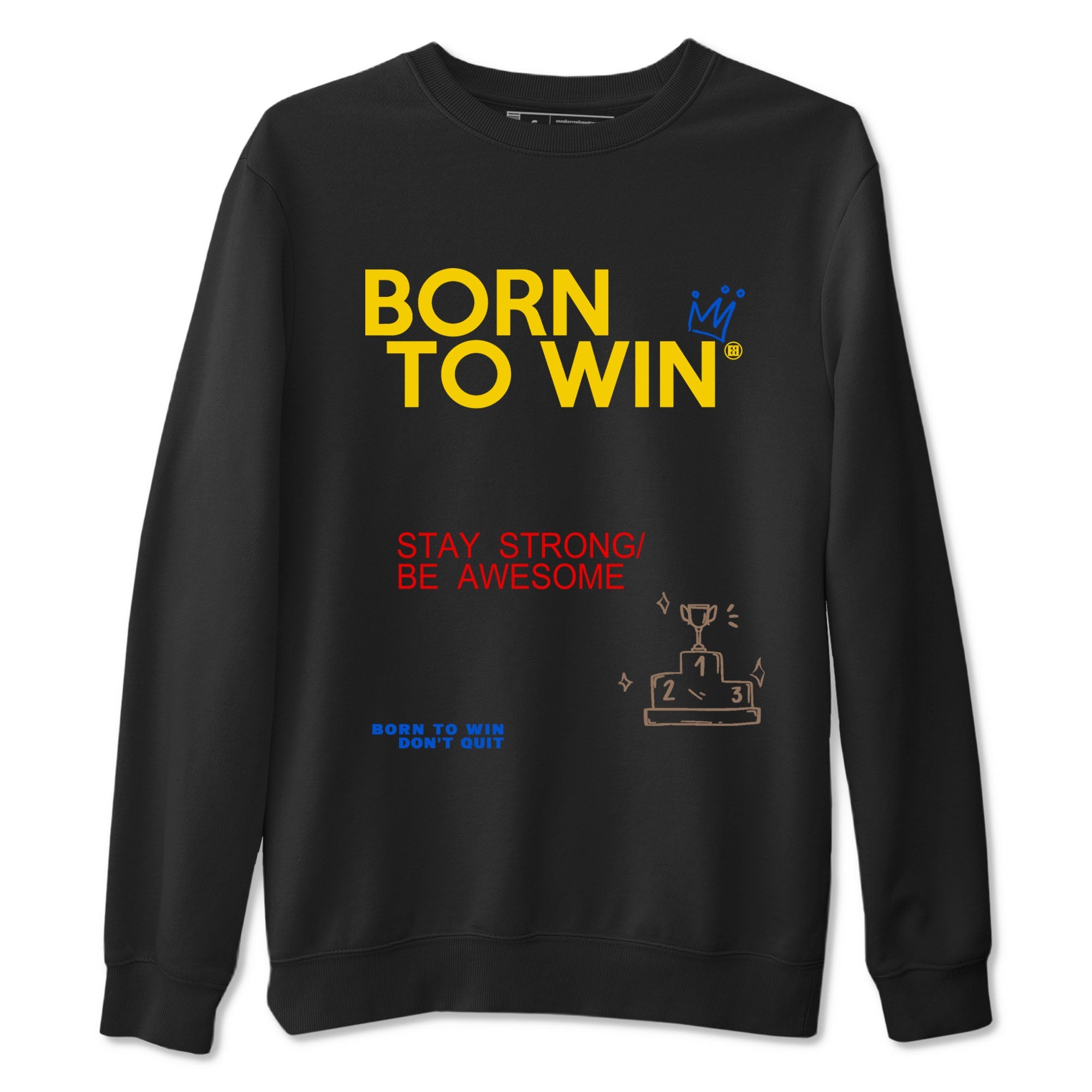 Air Jordan 1 Low Travis Scott Canary shirts to match jordans Born To Win sneaker match tees AJ1 Travis Scott Canary Drip Gear Zone unisex cotton Black 2 crew neck shirt