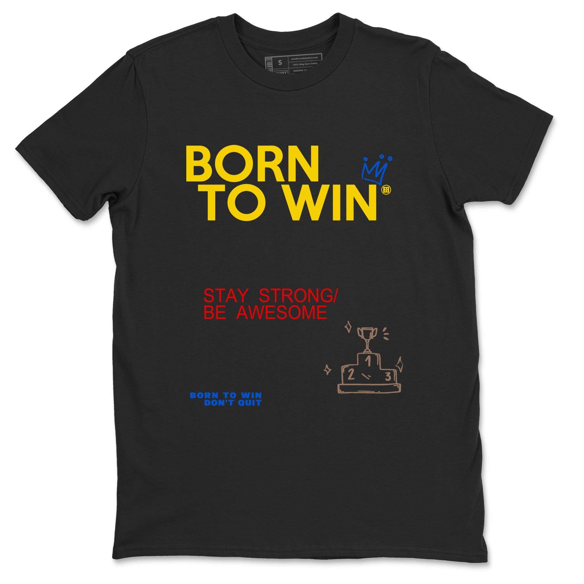Air Jordan 1 Low Travis Scott Canary shirts to match jordans Born To Win sneaker match tees AJ1 Travis Scott Canary Drip Gear Zone unisex cotton Black 2 crew neck shirt