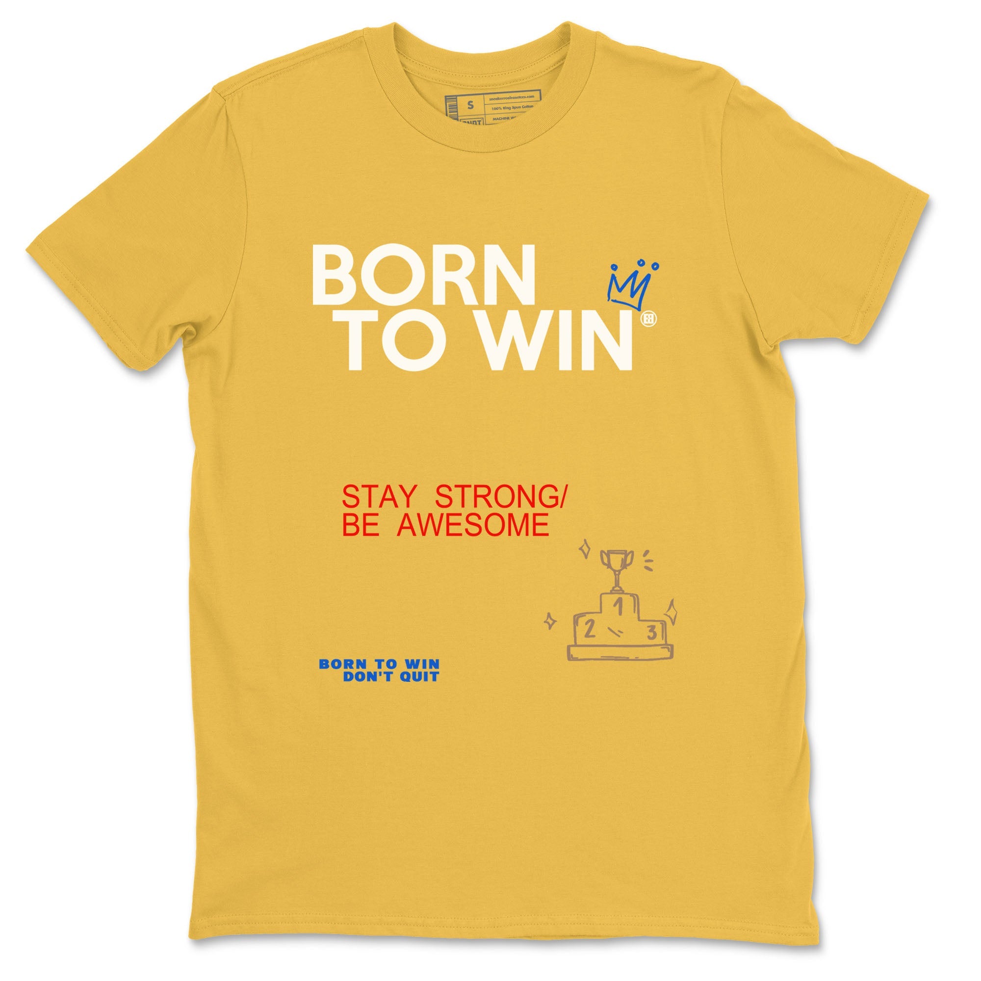 Air Jordan 1 Low Travis Scott Canary shirts to match jordans Born To Win sneaker match tees AJ1 Travis Scott Canary Drip Gear Zone unisex cotton Daisy 2 crew neck shirt