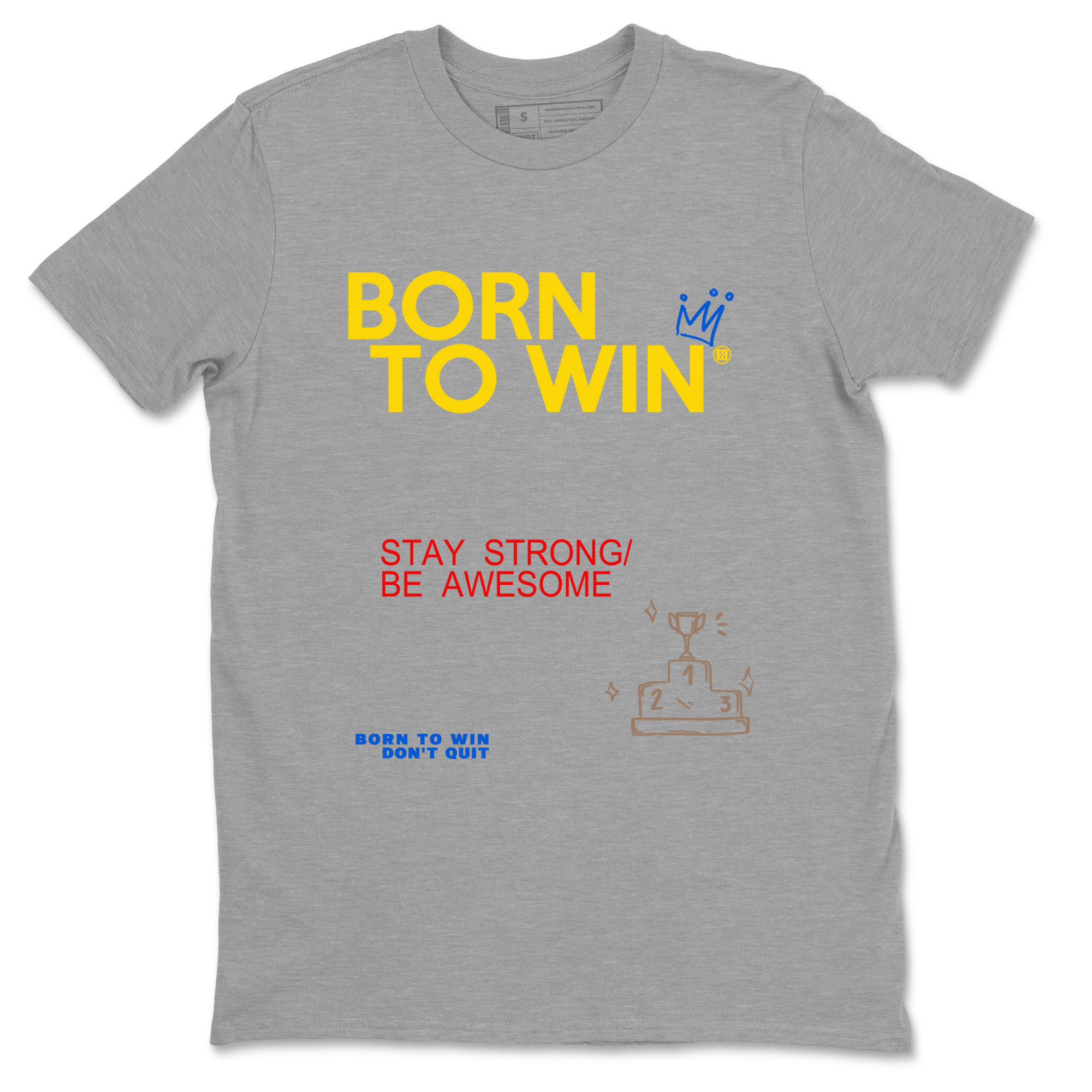 Air Jordan 1 Low Travis Scott Canary shirts to match jordans Born To Win sneaker match tees AJ1 Travis Scott Canary Drip Gear Zone unisex cotton Heather Grey 2 crew neck shirt