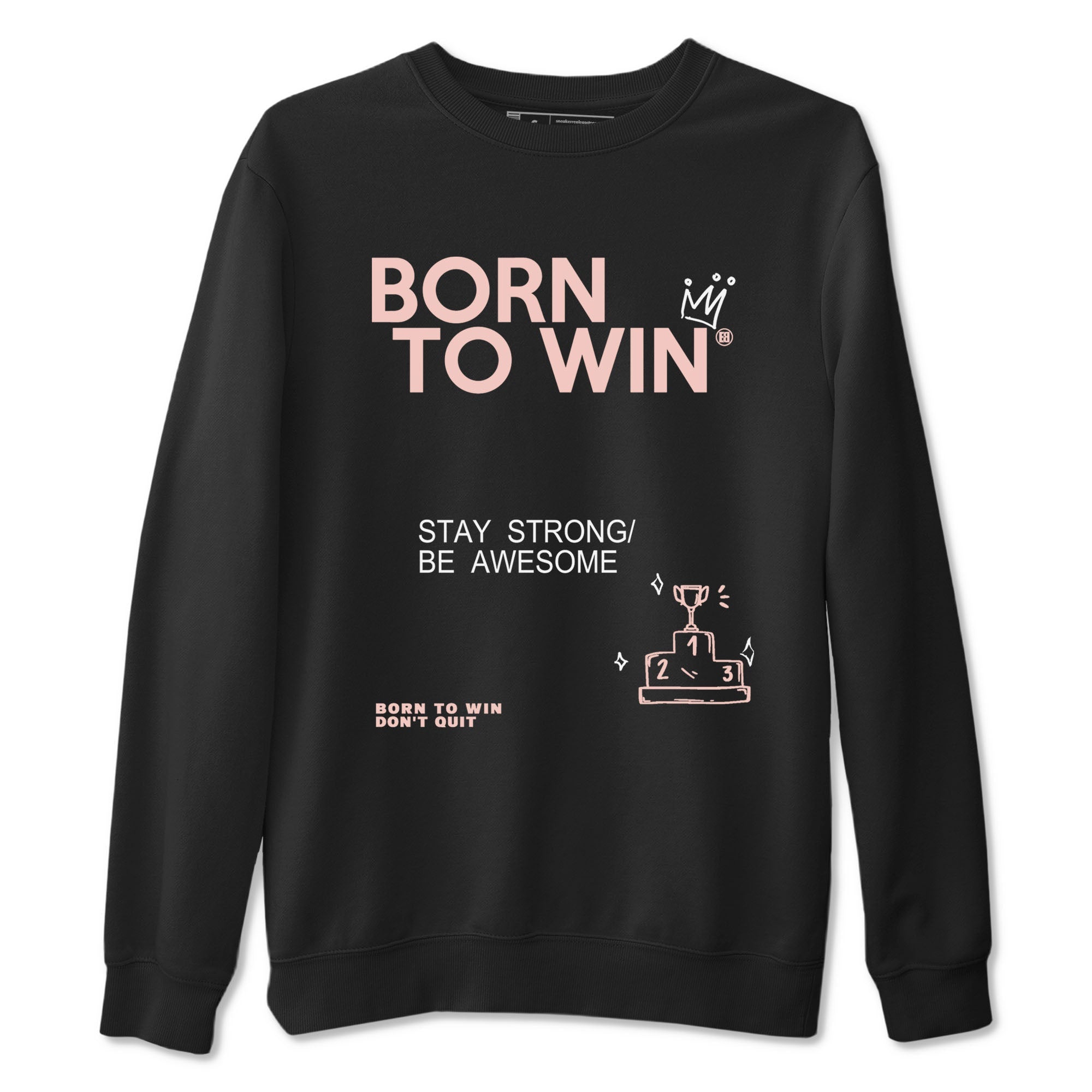 AJ11 Legend Pink shirts to match jordans Born To Win sneaker match tees Air Jordan 11 Legend Pink Drip Gear Zone unisex cotton Black 2 crew neck shirt