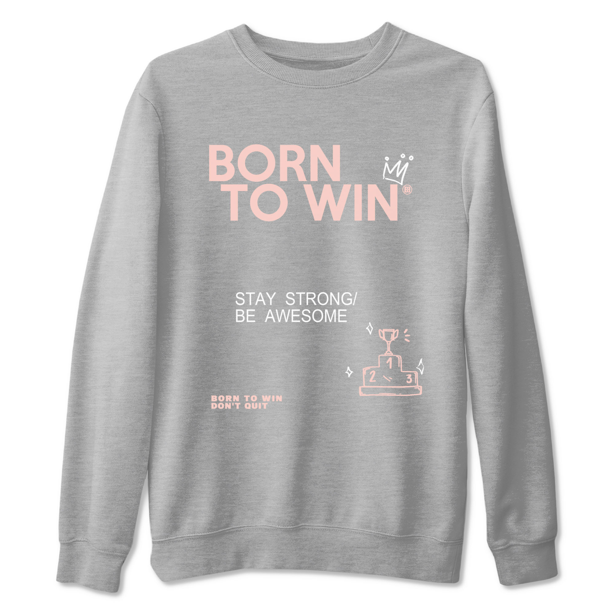 AJ11 Legend Pink shirts to match jordans Born To Win sneaker match tees Air Jordan 11 Legend Pink Drip Gear Zone unisex cotton Heather Grey 2 crew neck shirt