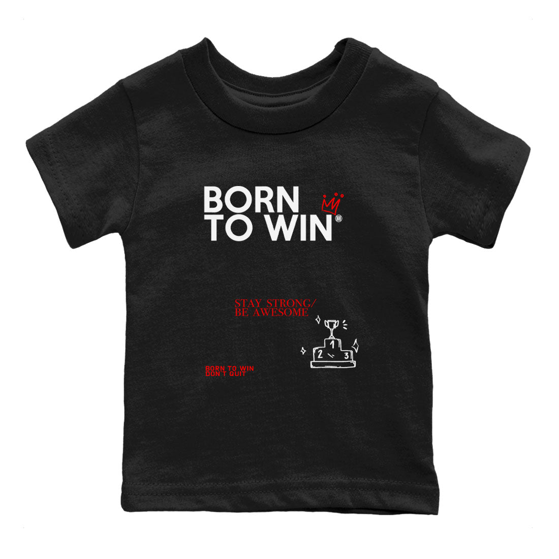 Air Jordan 12 Retro Taxi Flip shirts to match jordans Born To Win sneaker match tees 12s Red Taxi Drip Gear Zone baby toddler Black 2 cotton Shirt