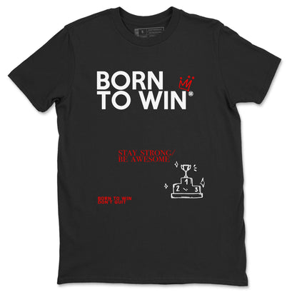 Air Jordan 12 Retro Taxi Flip shirts to match jordans Born To Win sneaker match tees 12s Red Taxi Drip Gear Zone unisex cotton Black 2 crew neck shirt