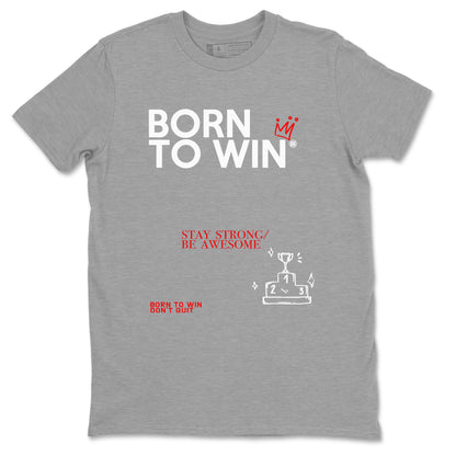 Air Jordan 12 Retro Taxi Flip shirts to match jordans Born To Win sneaker match tees 12s Red Taxi Drip Gear Zone unisex cotton Heather Grey 2 crew neck shirt