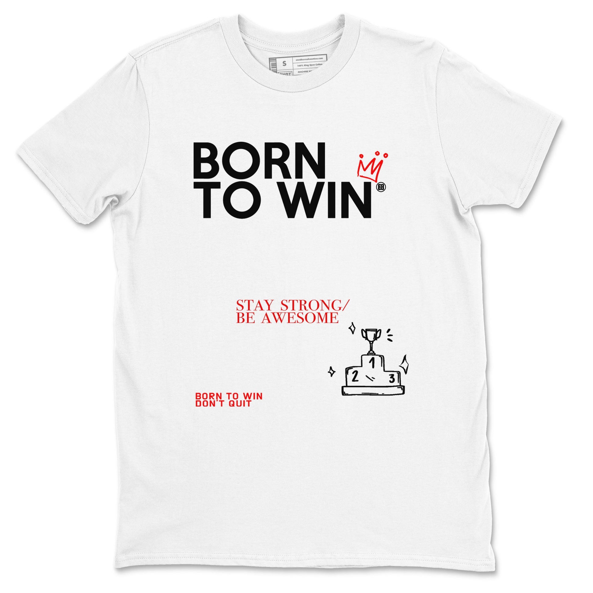 Air Jordan 12 Retro Taxi Flip shirts to match jordans Born To Win sneaker match tees 12s Red Taxi Drip Gear Zone unisex cotton White 2 crew neck shirt