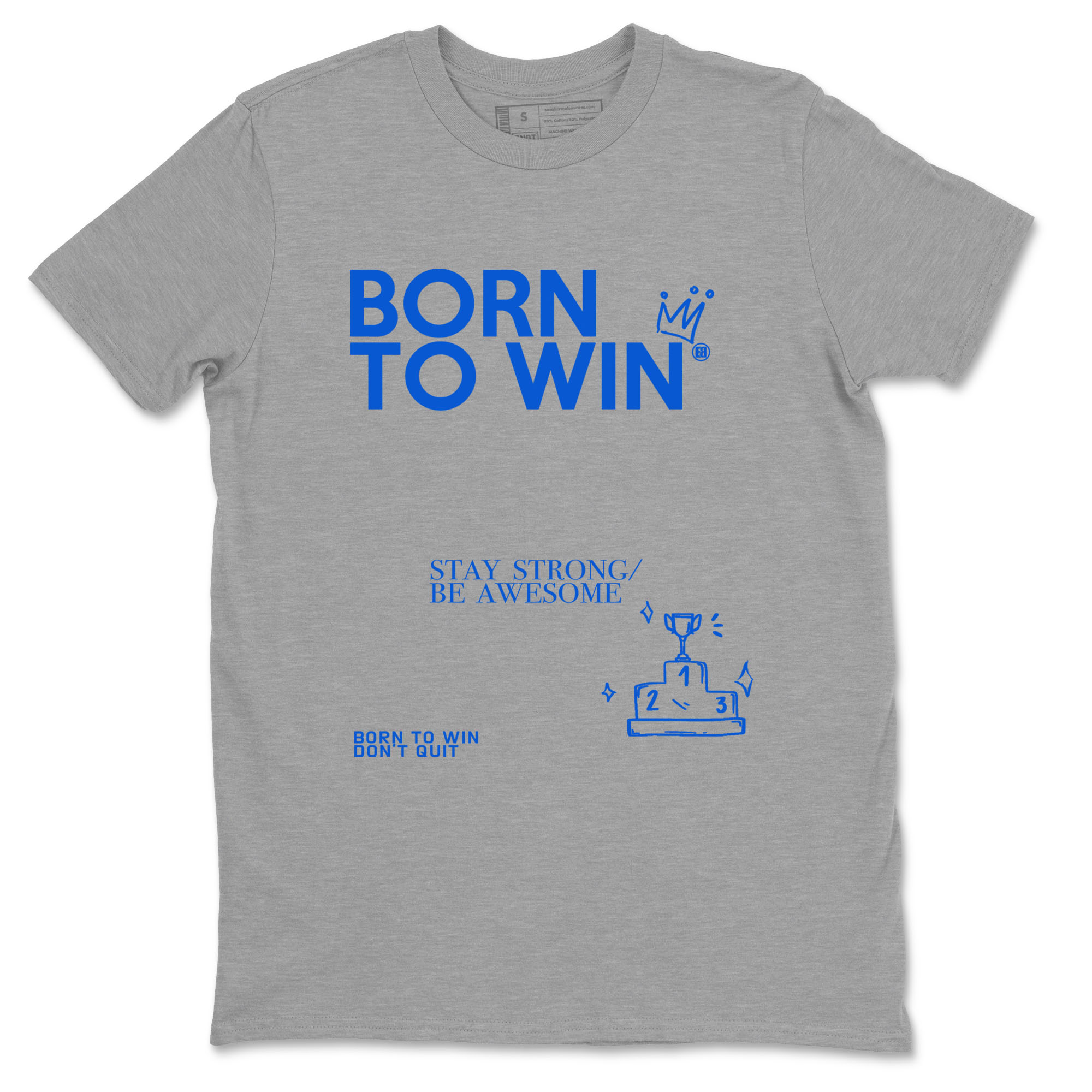 Yeezy Slide Azure shirts to match jordans Born To Win sneaker match tees Yeezy Slide Azure Drip Gear Zone streetwear brand Heather Grey 2 unisex cotton tee