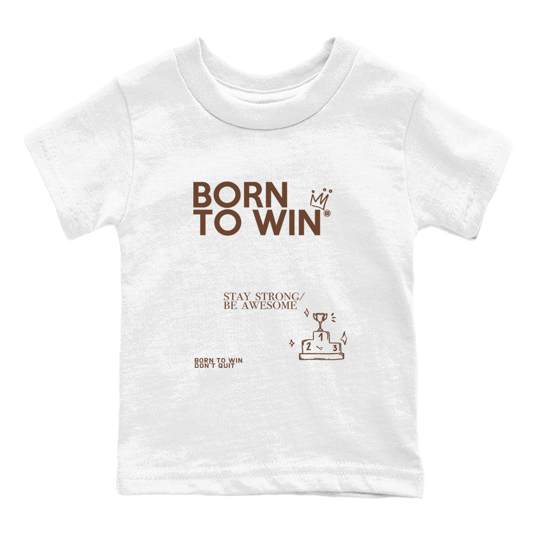 Yeezy Slide Flax shirts to match jordans Born To Win sneaker match tees Yeezy Slide Flax Drip Gear Zone streetwear brand Baby and Youth White 2 cotton tee