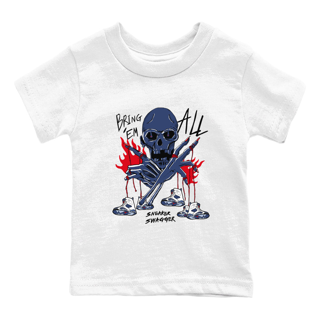 AJ6 Olympic shirts to match jordans Bring 'Em All sneaker match tees Air Jordan 6 Olympic Drip Gear Zone streetwear brand Baby and Youth White 2 cotton tee
