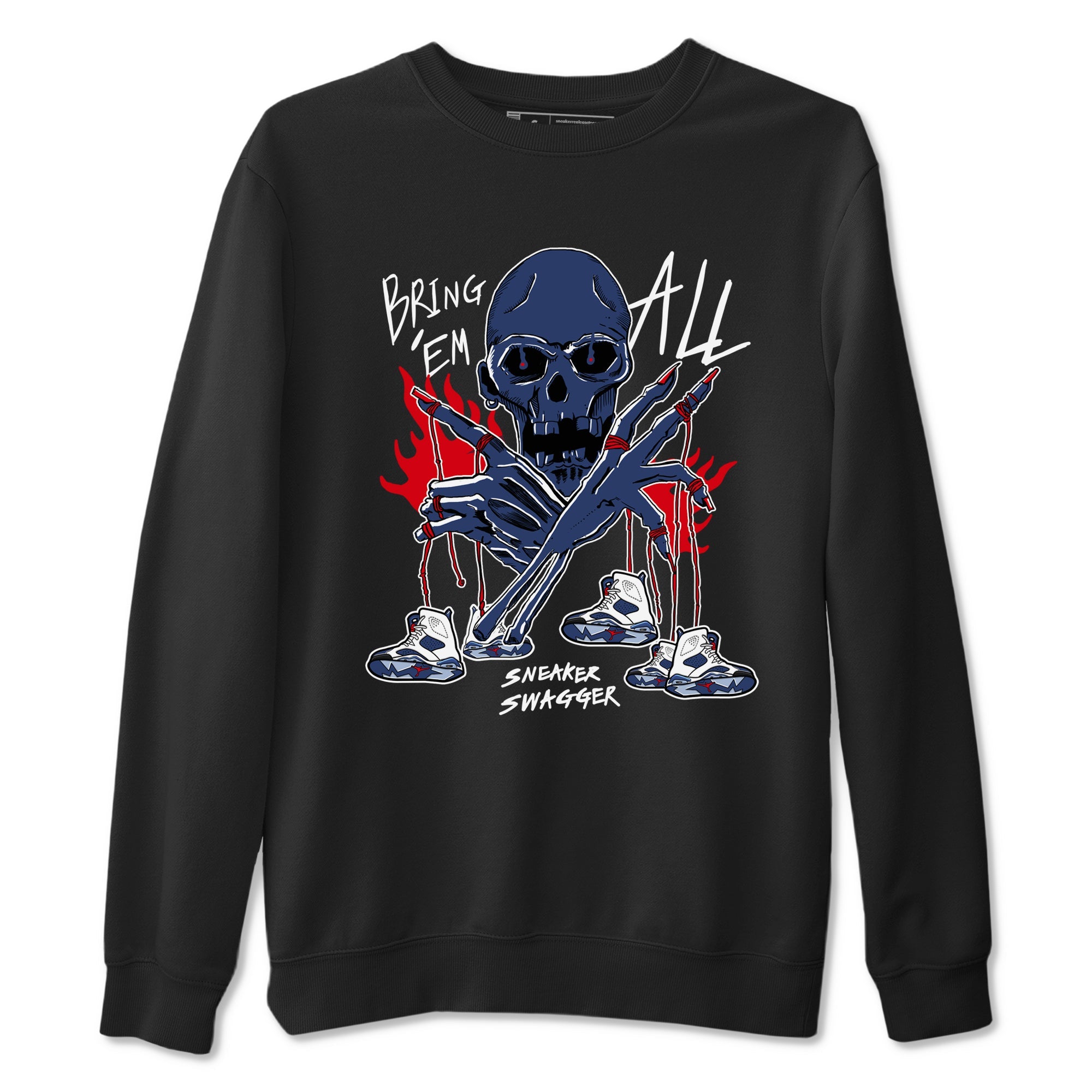 AJ6 Olympic shirts to match jordans Bring 'Em All sneaker match tees Air Jordan 6 Olympic Drip Gear Zone streetwear brand Black 2 unisex cotton tee