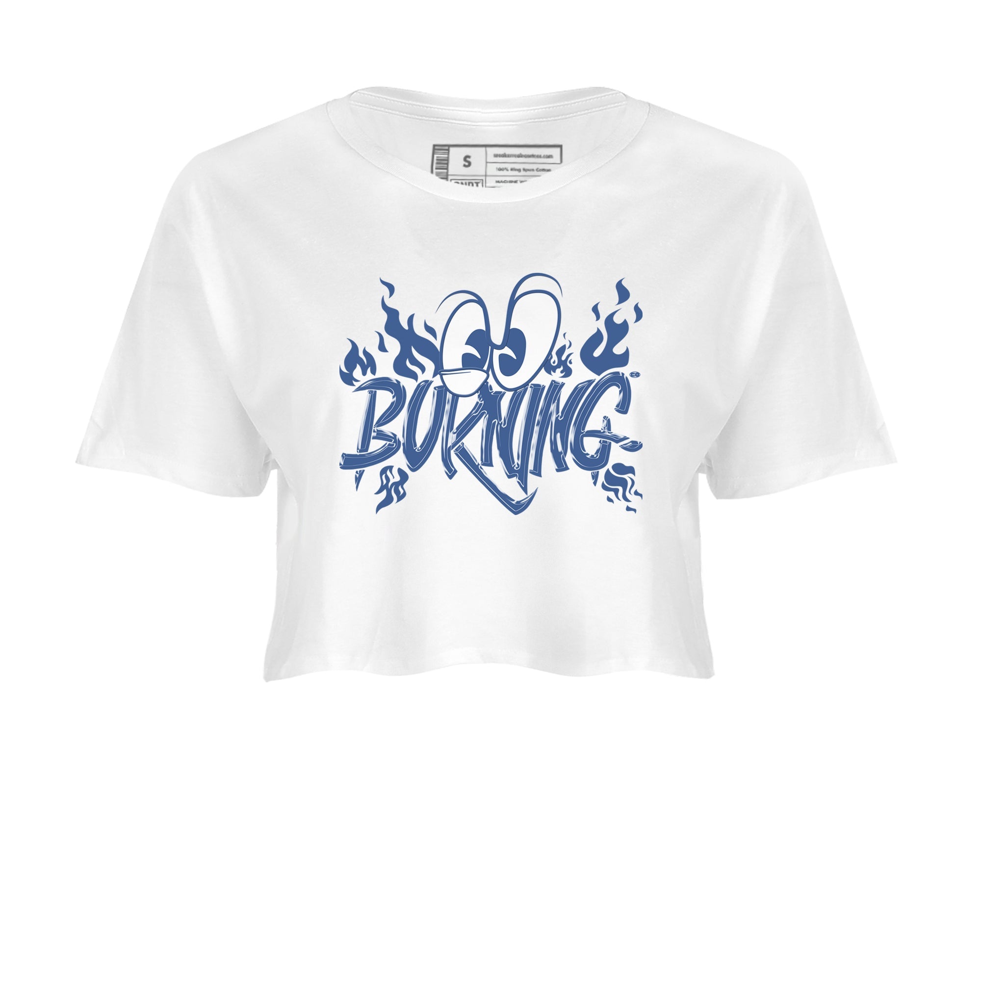 11s Diffused Blue shirts to match jordans Burning sneaker match tees Air Jordan 11 Diffused Blue Drip Gear Zone unisex cotton White 2 Crop Shirts