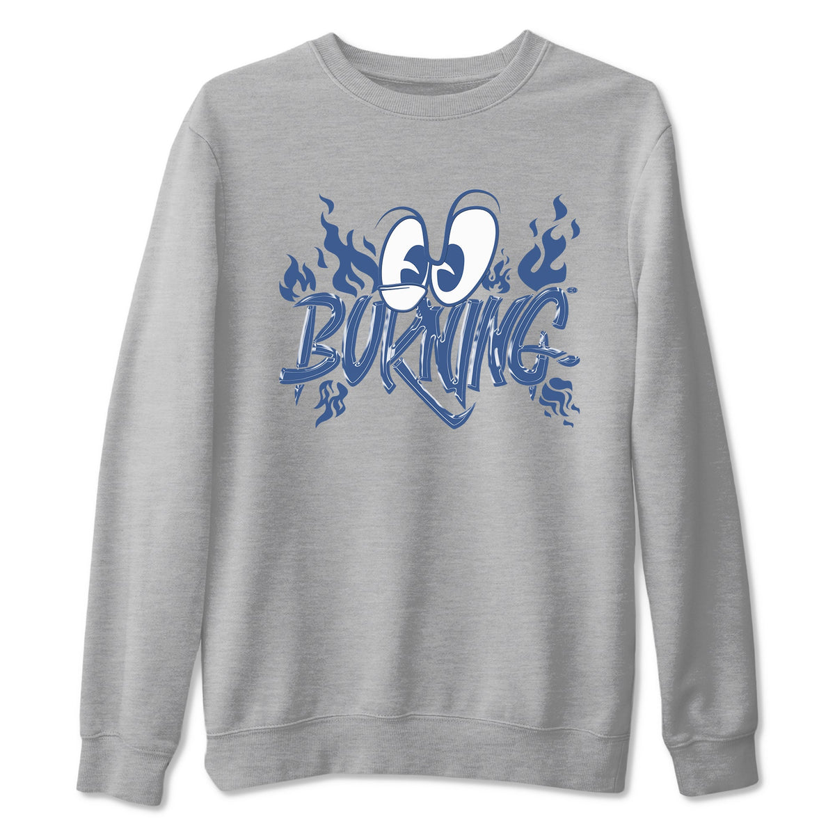 11s Diffused Blue shirts to match jordans Burning sneaker match tees Air Jordan 11 Diffused Blue Drip Gear Zone unisex cotton Heather Grey 2 crew neck shirts