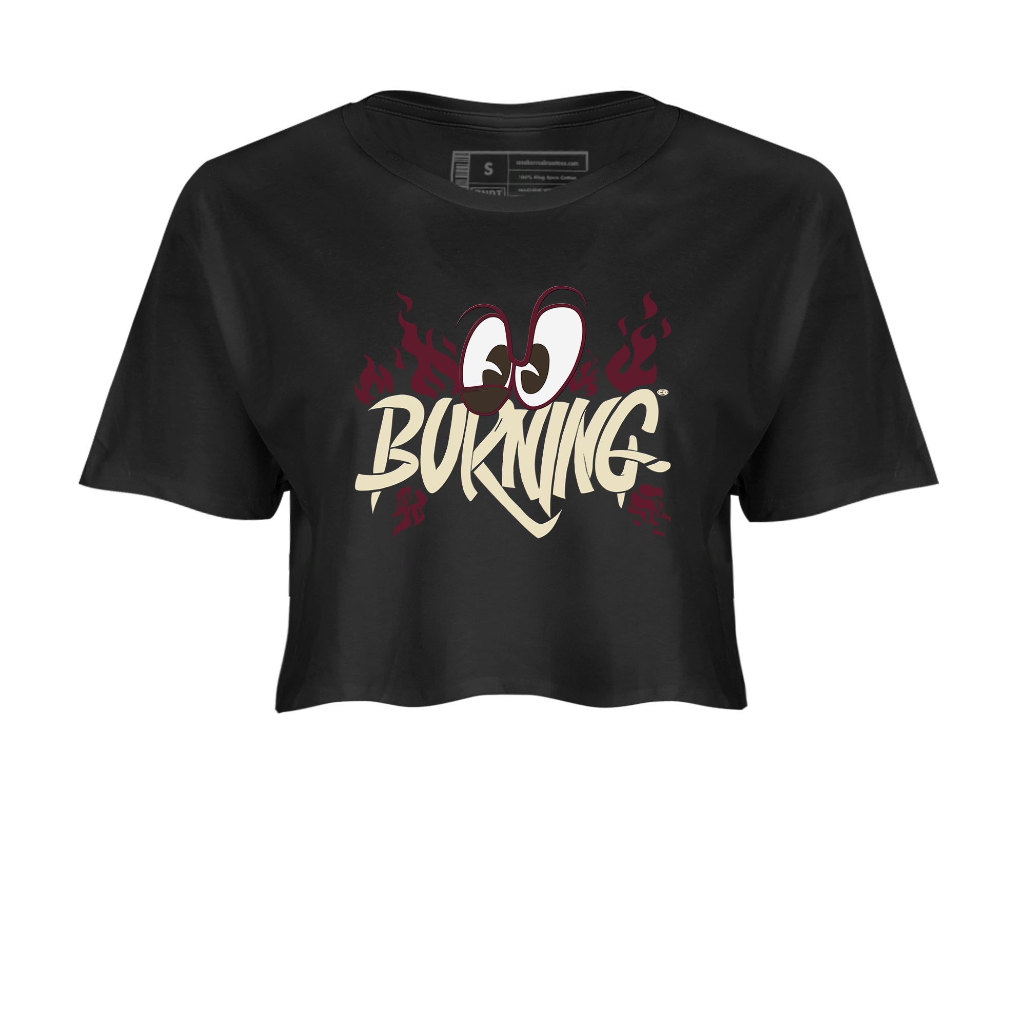 3s A Ma Maniere x Burgundy Crush shirts to match jordans Burning sneaker match tees A Ma Maniere x Air Jordan 3 Burgundy Crush Sneaker Release Tees unisex cotton Black 2 Crop Shirts
