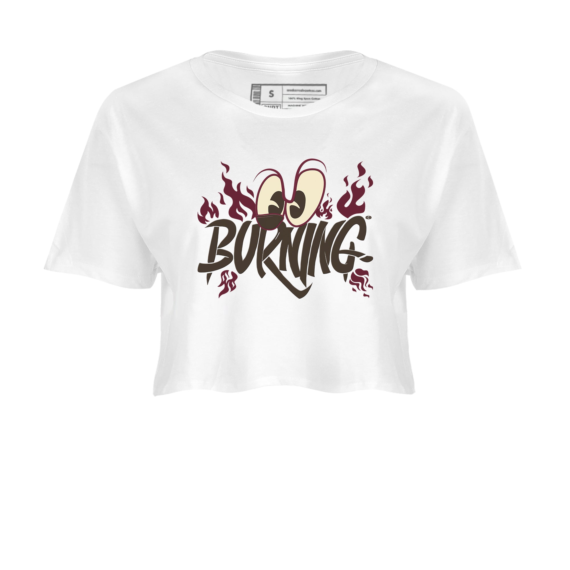 3s A Ma Maniere x Burgundy Crush shirts to match jordans Burning sneaker match tees A Ma Maniere x Air Jordan 3 Burgundy Crush Sneaker Release Tees unisex cotton White 2 Crop Shirts