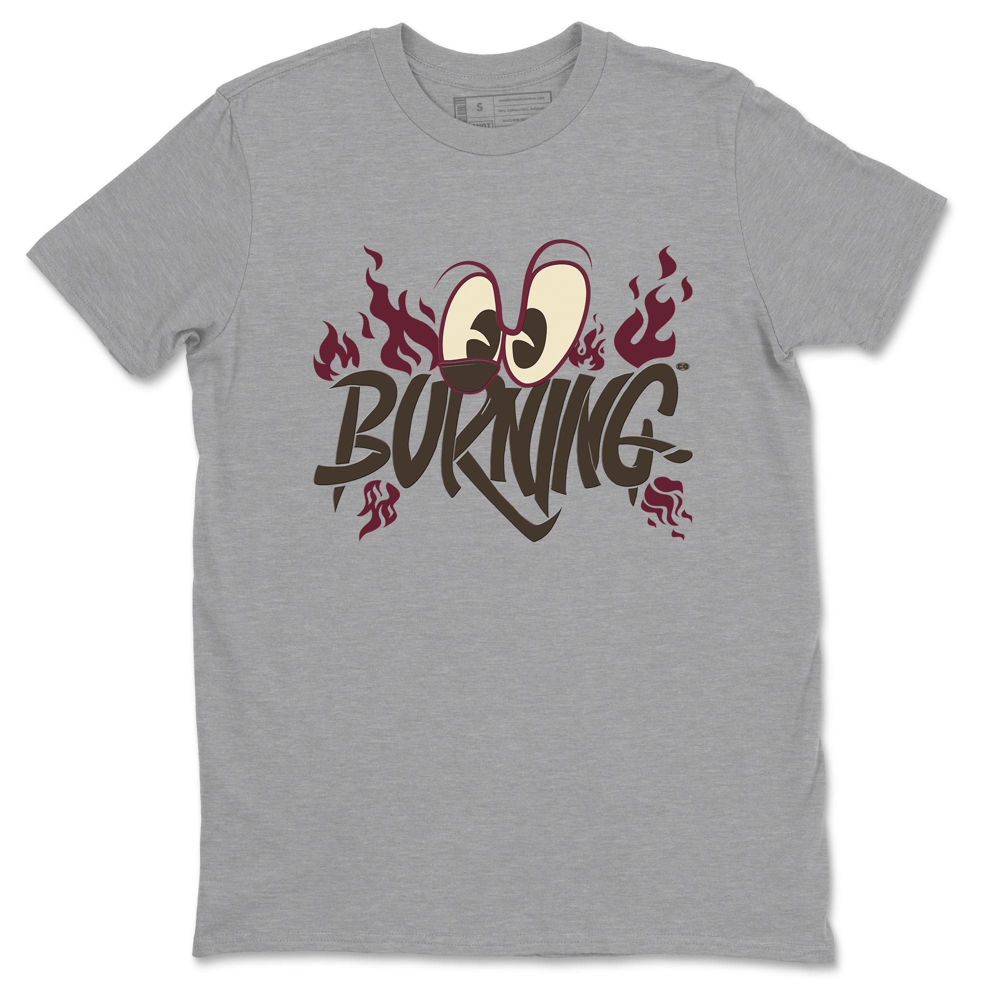 3s A Ma Maniere x Burgundy Crush shirts to match jordans Burning sneaker match tees A Ma Maniere x Air Jordan 3 Burgundy Crush Sneaker Release Tees unisex cotton Heather Grey 2 crew neck shirts