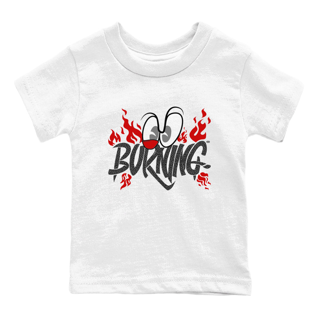 3s Cement Grey shirts to match jordans Burning sneaker match tees Air Jordan 3 Cement Grey match shoes to clothes Drip Gear Zone Youth Baby White 2 tee