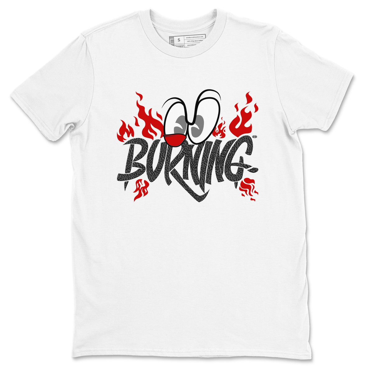 3s Cement Grey shirts to match jordans Burning sneaker match tees Air Jordan 3 Cement Grey match shoes to clothes Drip Gear Zone unisex cotton White 2 shirts