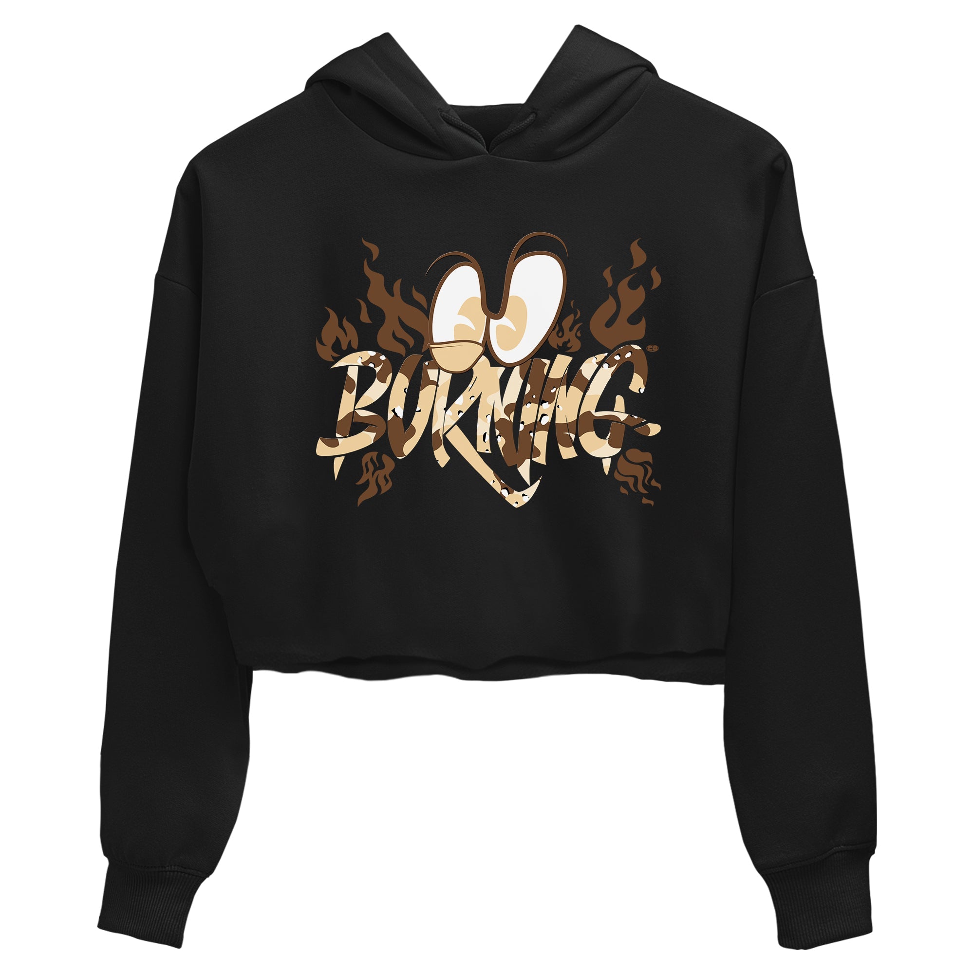 3s Desert Camo shirts to match jordans Burning sneaker match tees Air Jordan 3 Desert Camo Drip Gear Zone streetwear brand Black 2 crop tee