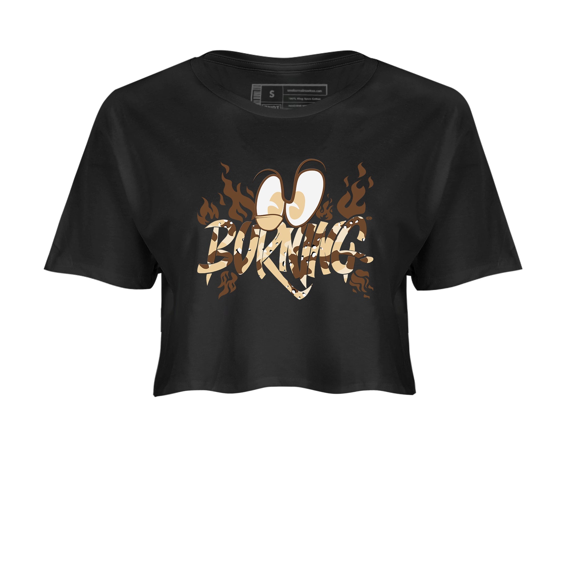 3s Desert Camo shirts to match jordans Burning sneaker match tees Air Jordan 3 Desert Camo Drip Gear Zone streetwear brand Black 2 crop tee