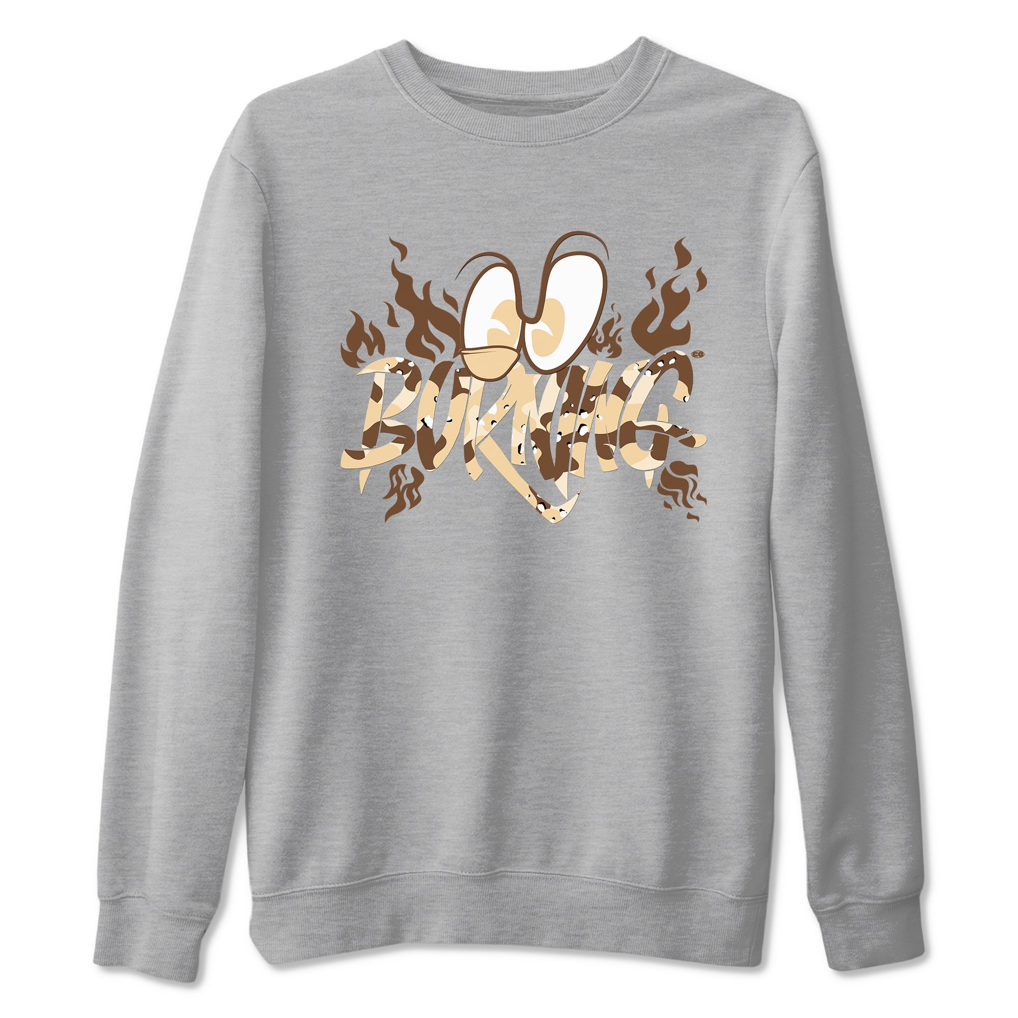 3s Desert Camo shirts to match jordans Burning sneaker match tees Air Jordan 3 Desert Camo Drip Gear Zone streetwear brand Heather Grey 2 unisex cotton tee