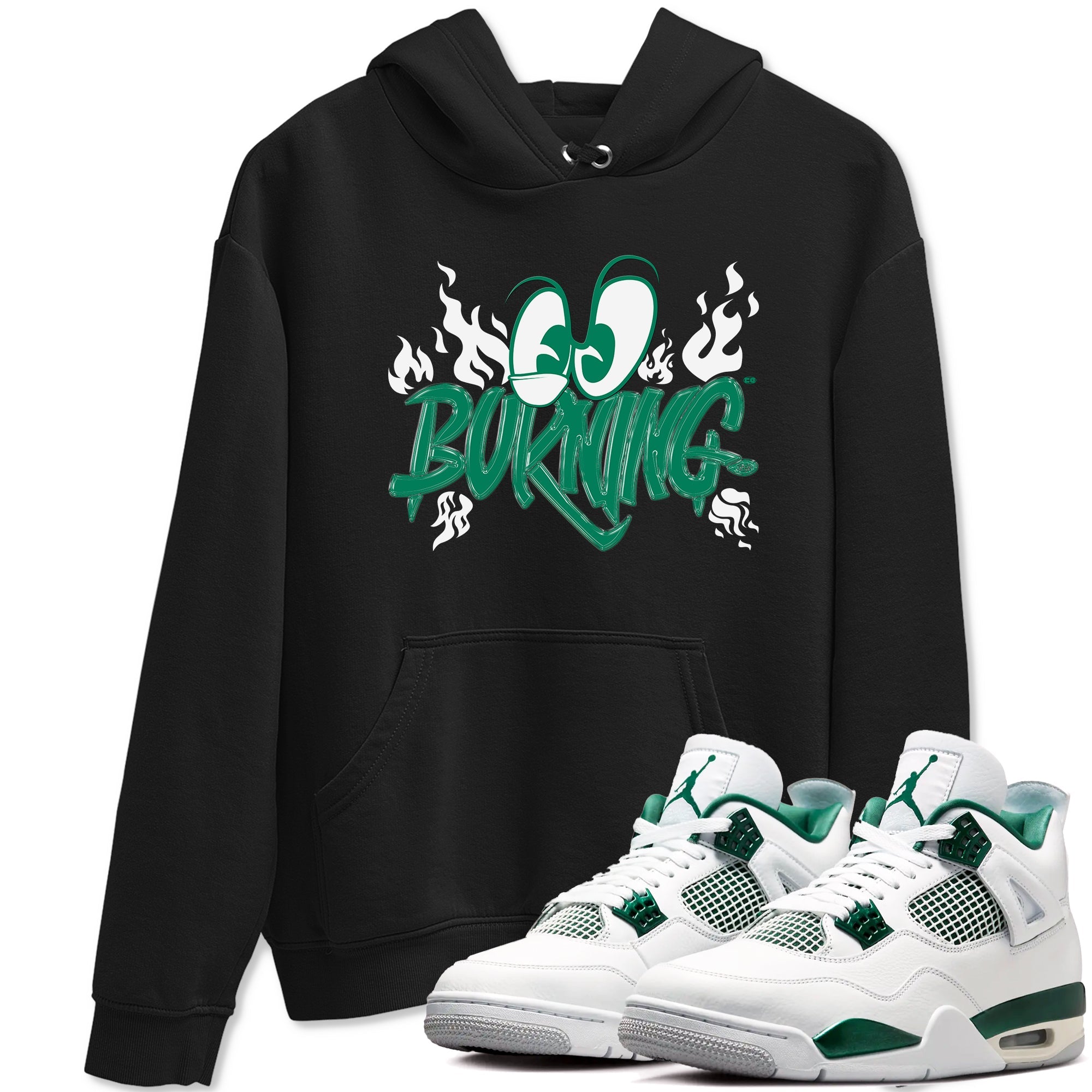 4s Oxidized Green shirts to match jordans Burning sneaker match tees Air Jordan 4 Oxidized Green Drip Gear Zone streetwear brand Black 1 unisex cotton tee