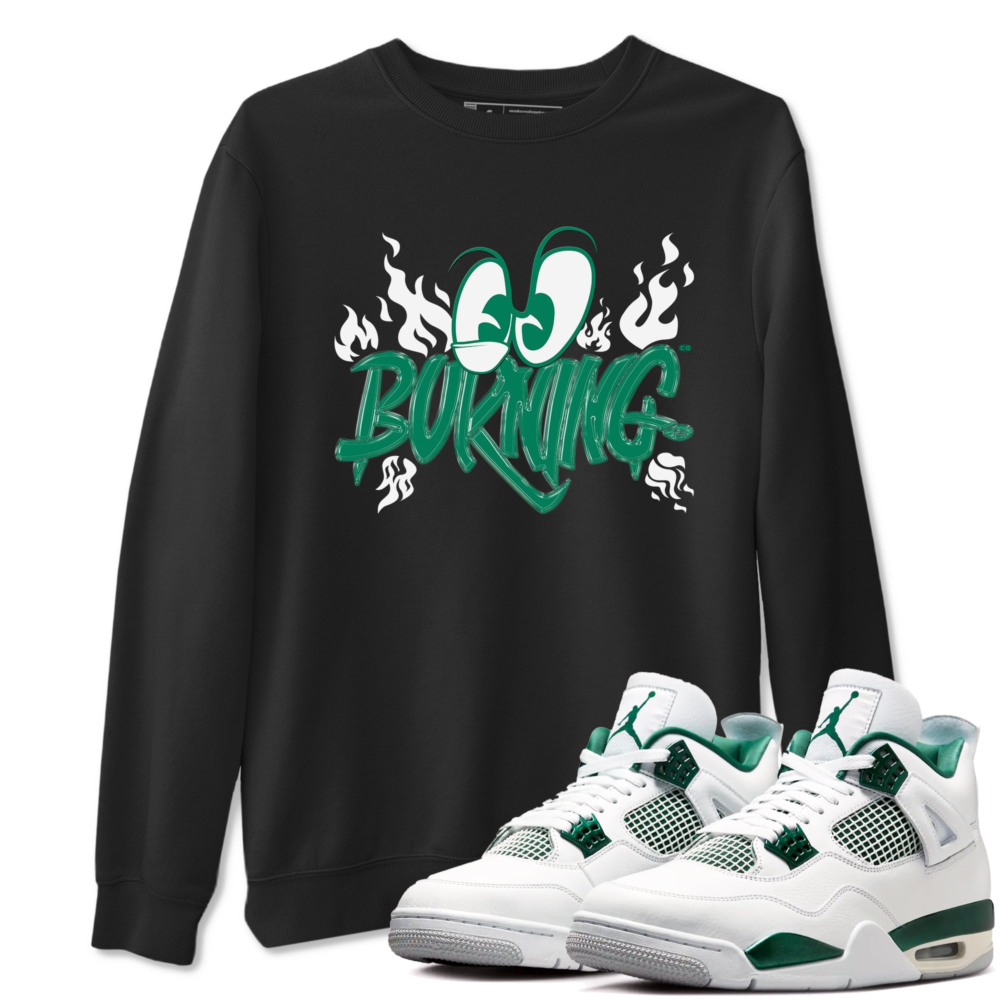 4s Oxidized Green shirts to match jordans Burning sneaker match tees Air Jordan 4 Oxidized Green Drip Gear Zone streetwear brand Black 1 unisex cotton tee