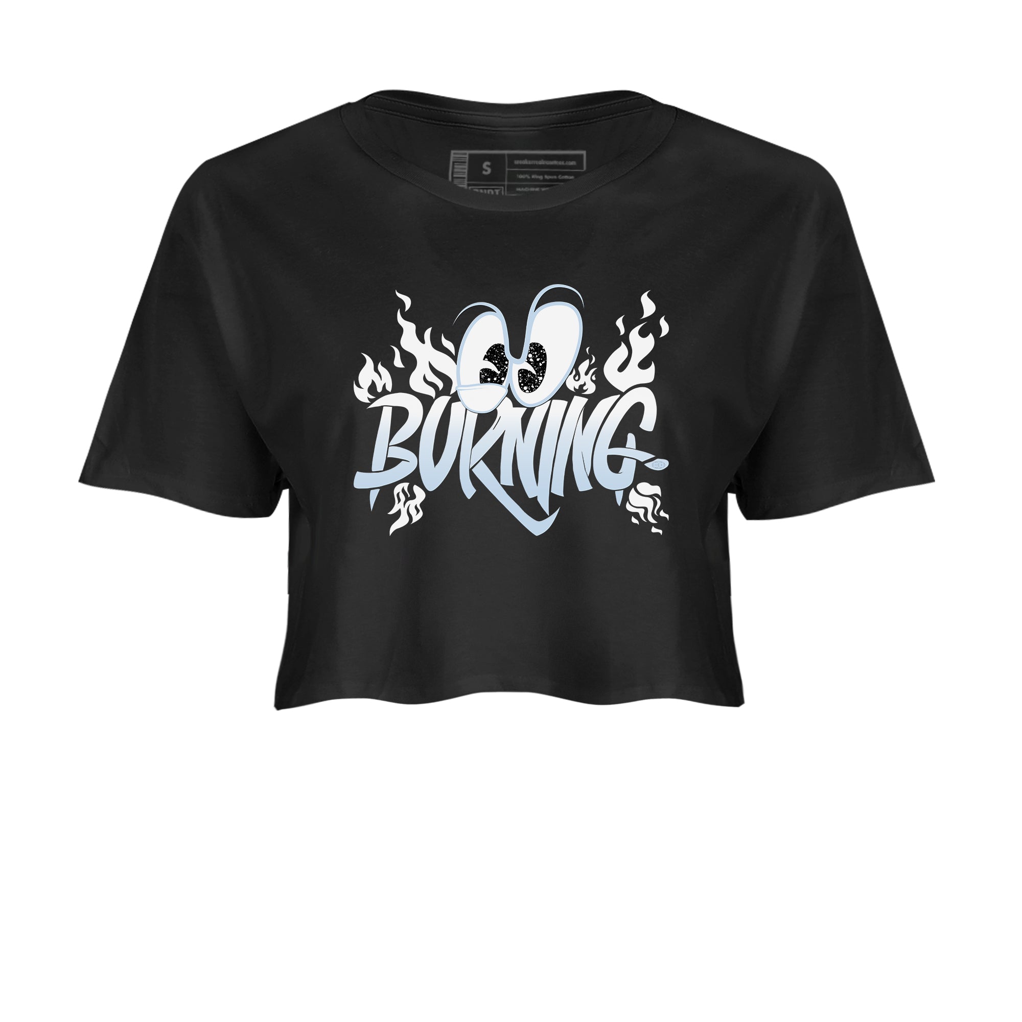 AJ6 Reverse Cookies shirts to match jordans Burning sneaker match tees Air Jordan 6 Reverse Cookies Drip Gear Zone streetwear brand Black 2 crop tee