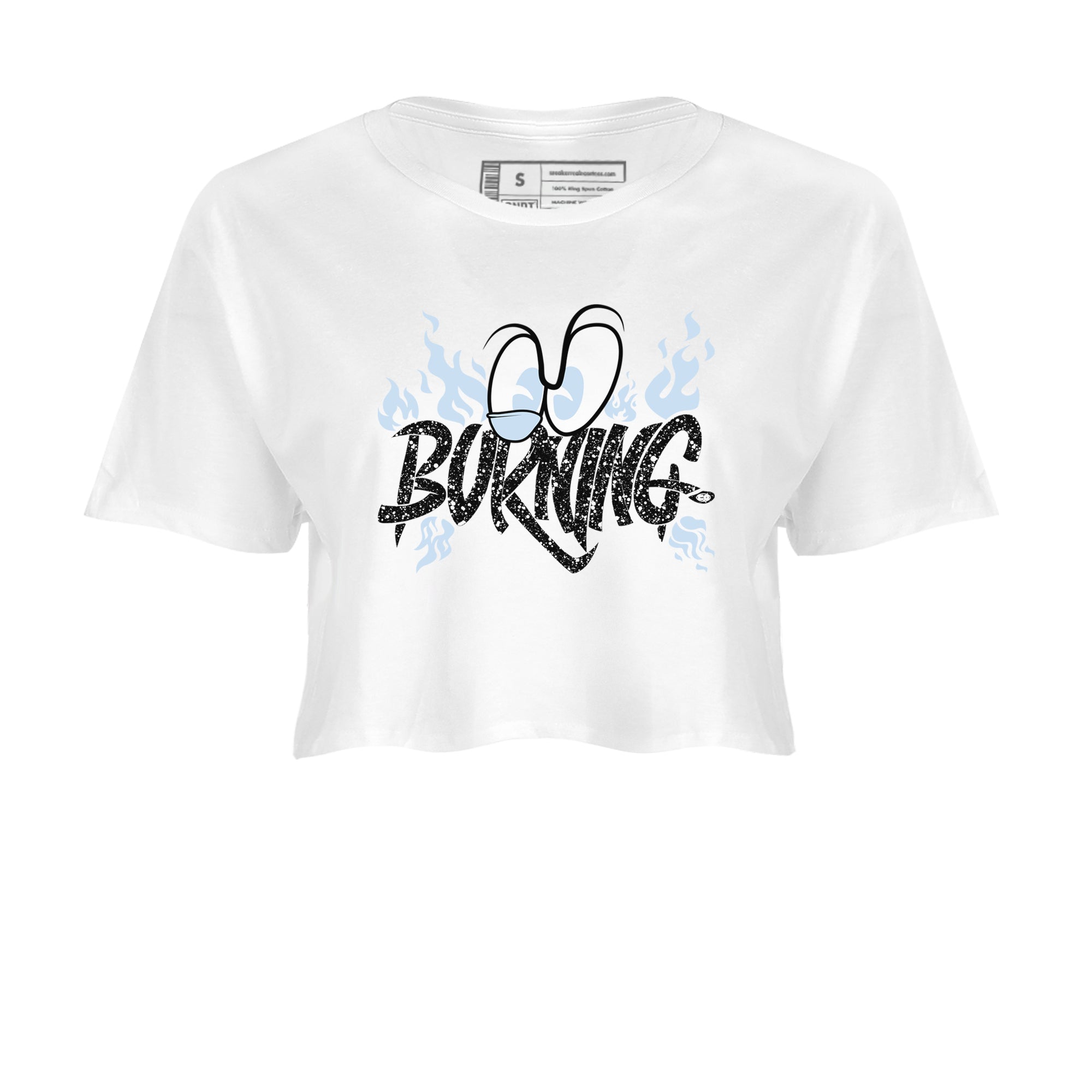 AJ6 Reverse Cookies shirts to match jordans Burning sneaker match tees Air Jordan 6 Reverse Cookies Drip Gear Zone streetwear brand White 2 crop tee