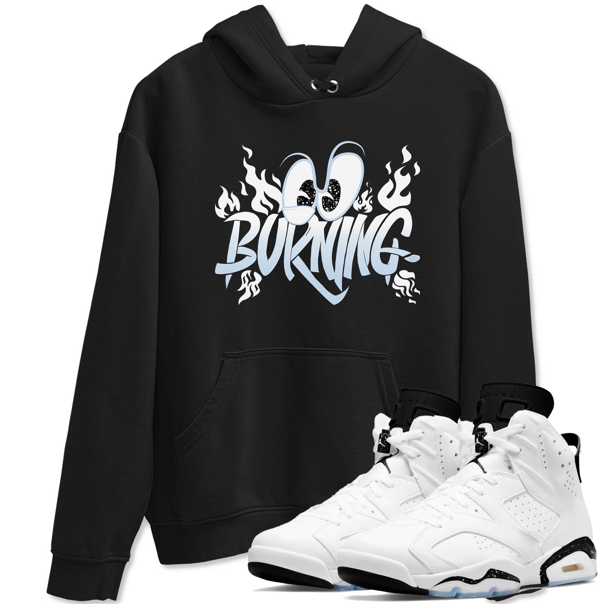 AJ6 Reverse Cookies shirts to match jordans Burning sneaker match tees Air Jordan 6 Reverse Cookies Drip Gear Zone streetwear brand Black 1 unisex cotton tee