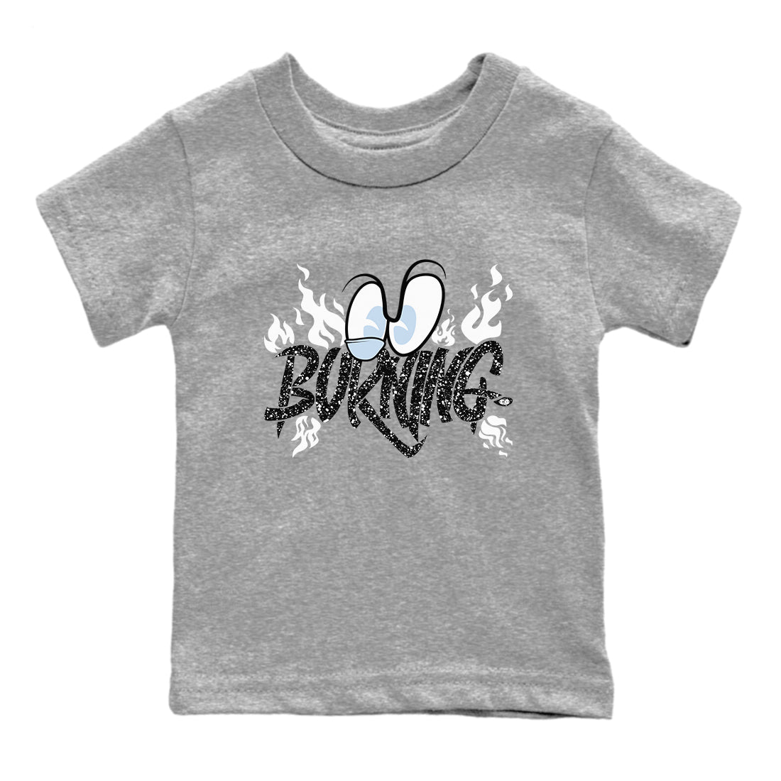 AJ6 Reverse Cookies shirts to match jordans Burning sneaker match tees Air Jordan 6 Reverse Cookies Drip Gear Zone streetwear brand Baby and Youth Heather Grey 2 cotton tee
