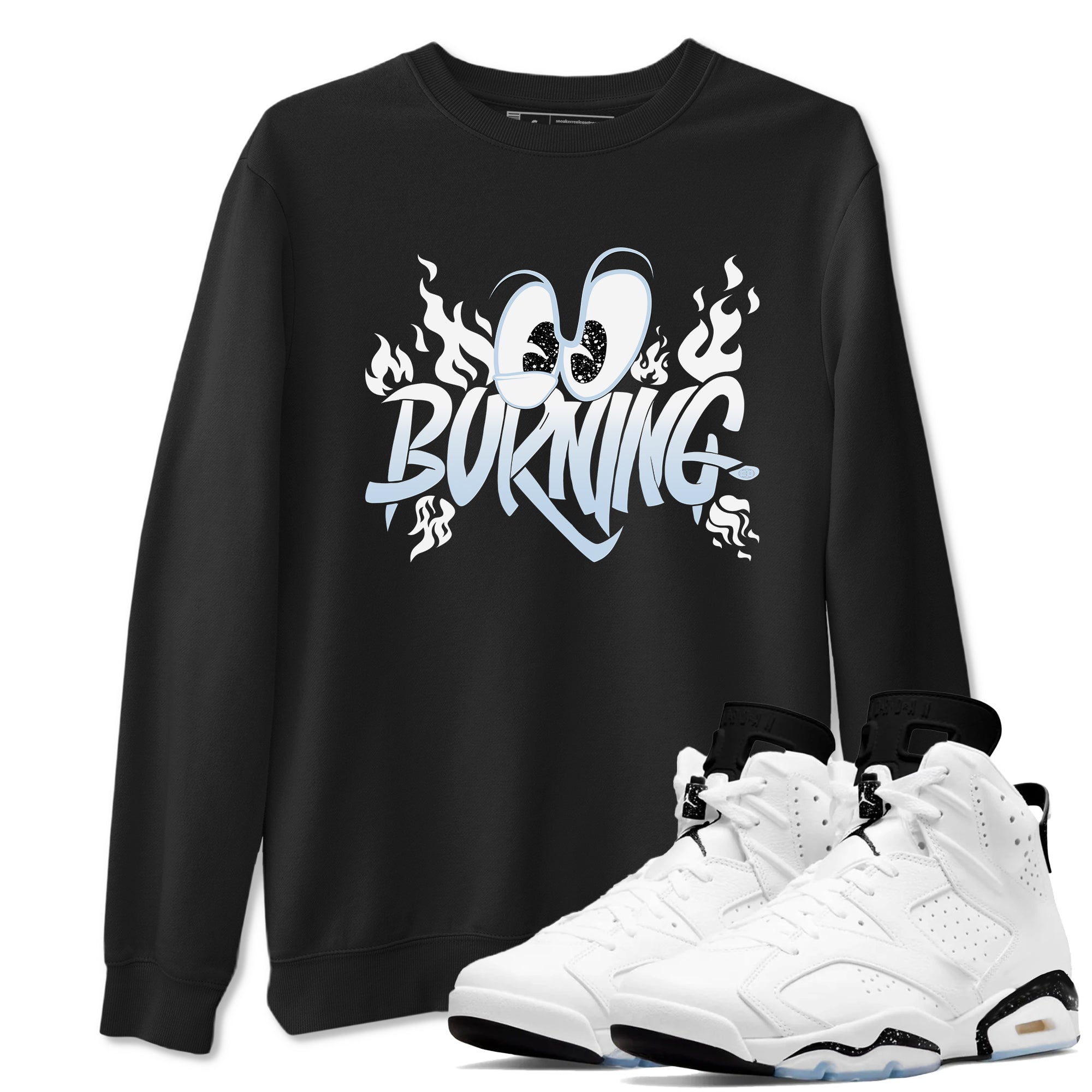 AJ6 Reverse Cookies shirts to match jordans Burning sneaker match tees Air Jordan 6 Reverse Cookies Drip Gear Zone streetwear brand Black 1 unisex cotton tee