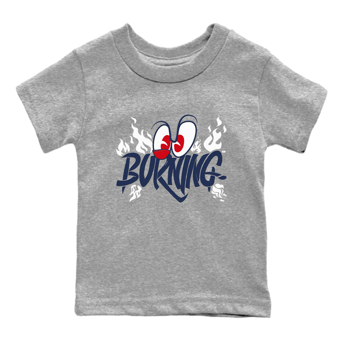 6s White And Midnight Navy shirts to match jordans Burning sneaker match tees Air Jordan 6 White And Midnight Navy Drip Gear Zone Youth Baby Heather Grey 2 crew neck shirts