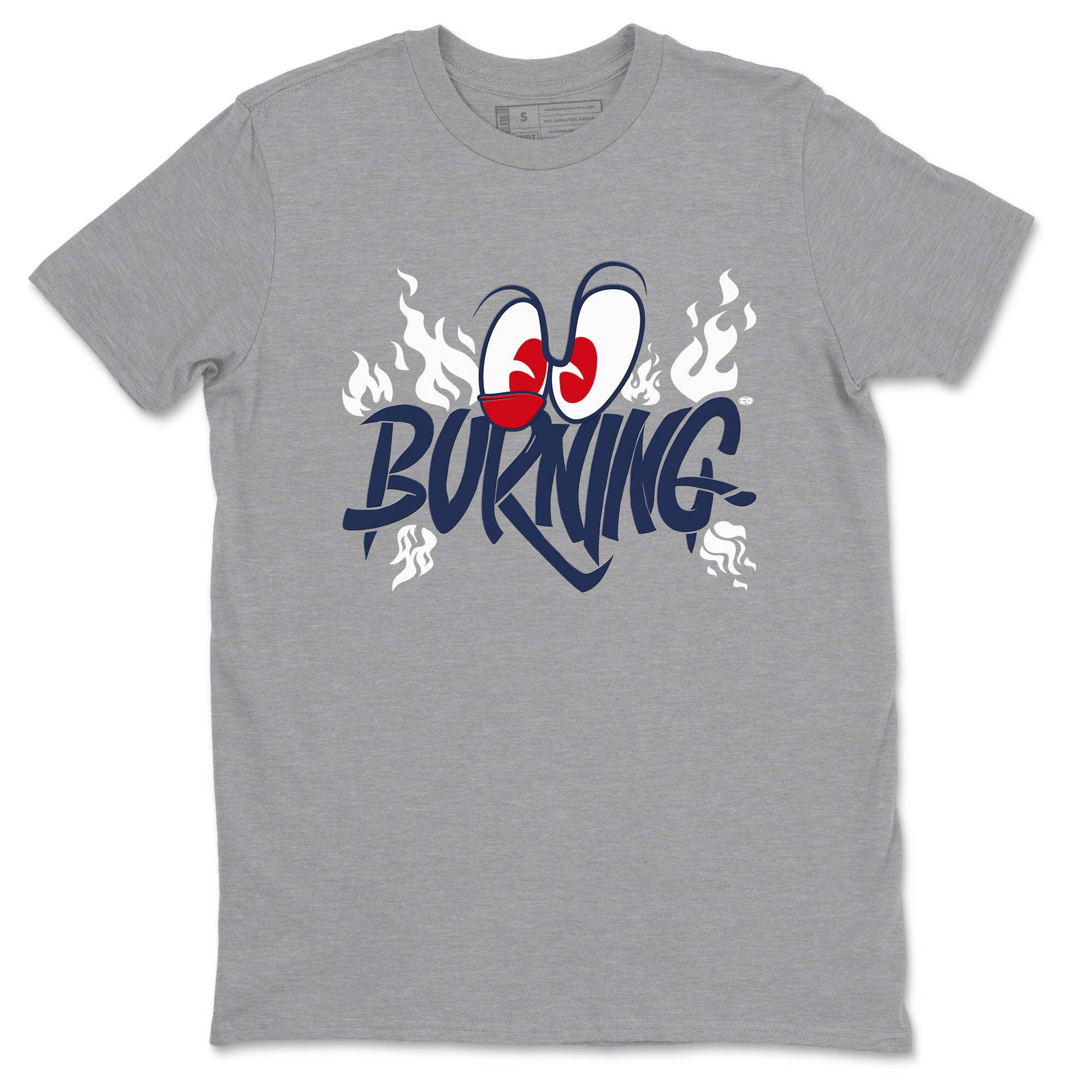 6s White And Midnight Navy shirts to match jordans Burning sneaker match tees Air Jordan 6 White And Midnight Navy Drip Gear Zone unisex cotton Heather Grey 2 crew neck shirts