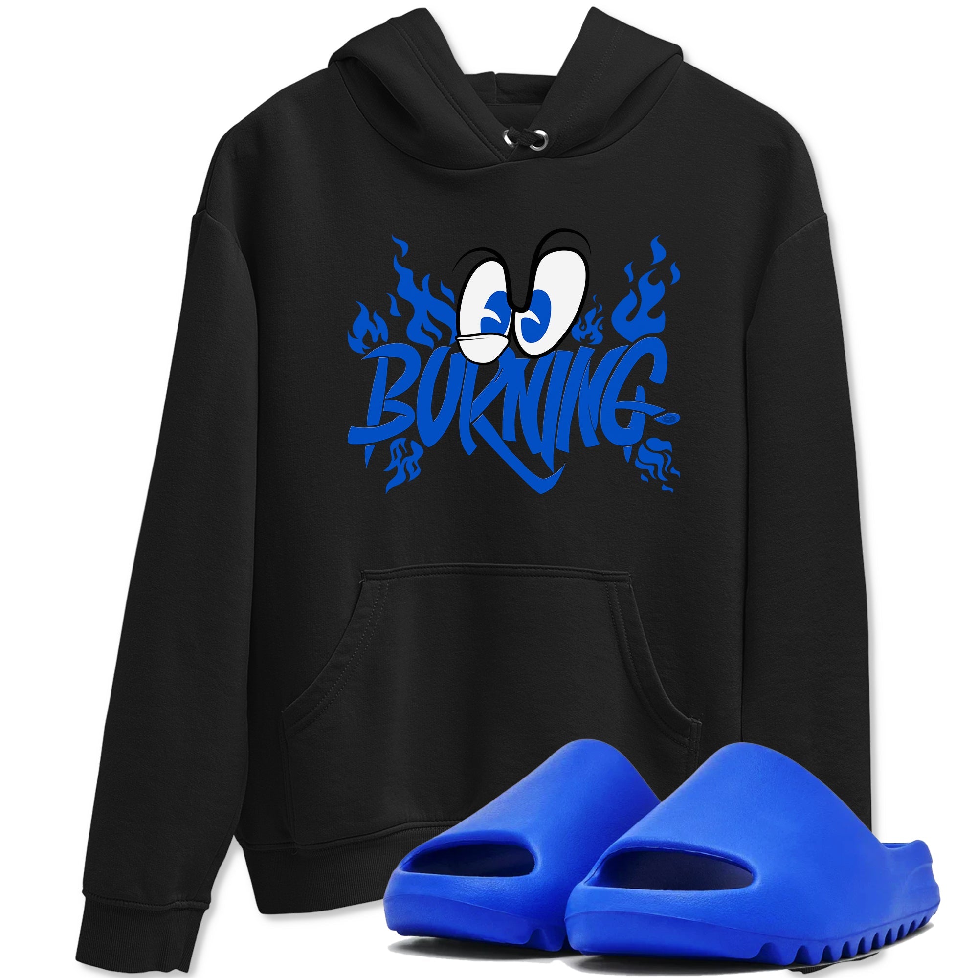 Yeezy Slide Azure shirts to match jordans Burning sneaker match tees Yeezy Slide Azure Drip Gear Zone streetwear brand Black 1 unisex cotton tee